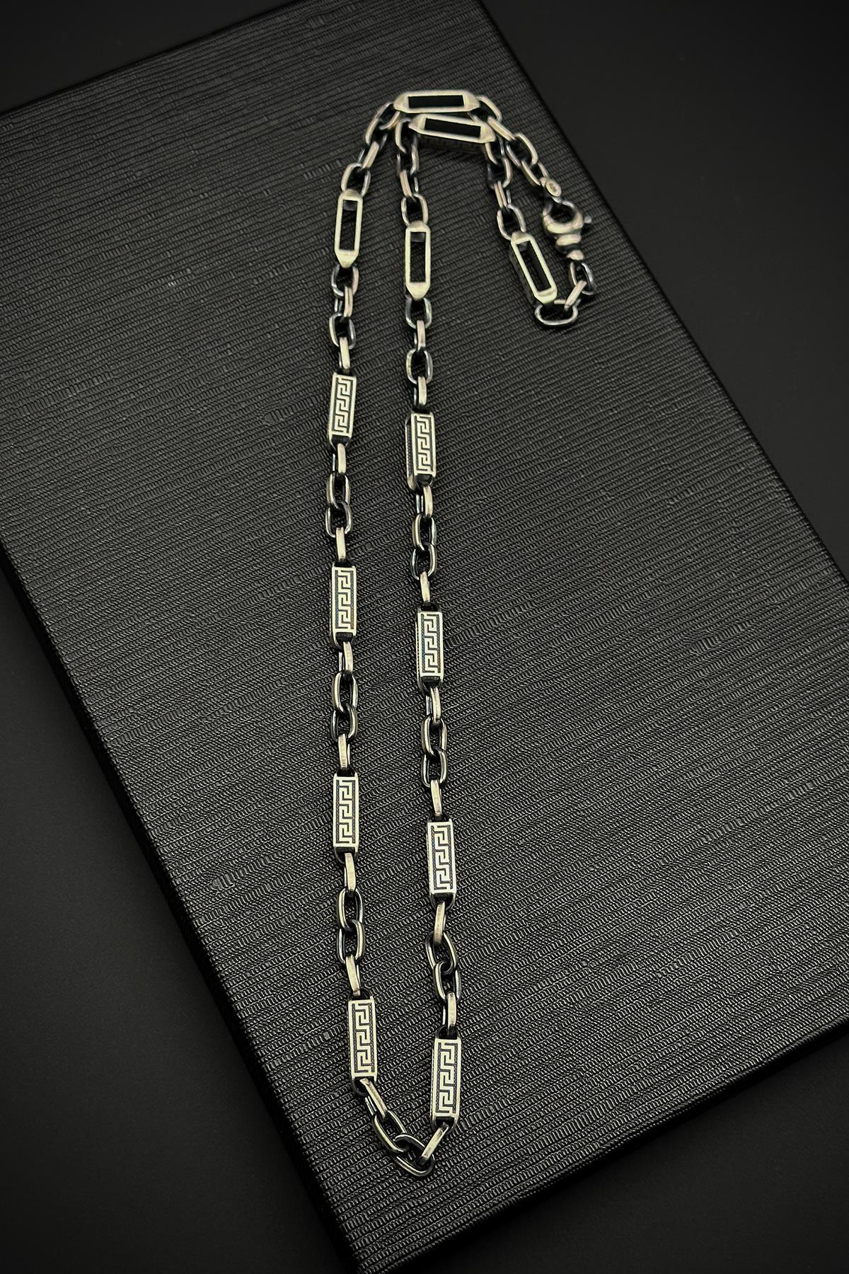 FRNCH 925 Ayar Gümüş İtalyan Model Gümüş Renk Erkek Kolye FRJ30747-847-A