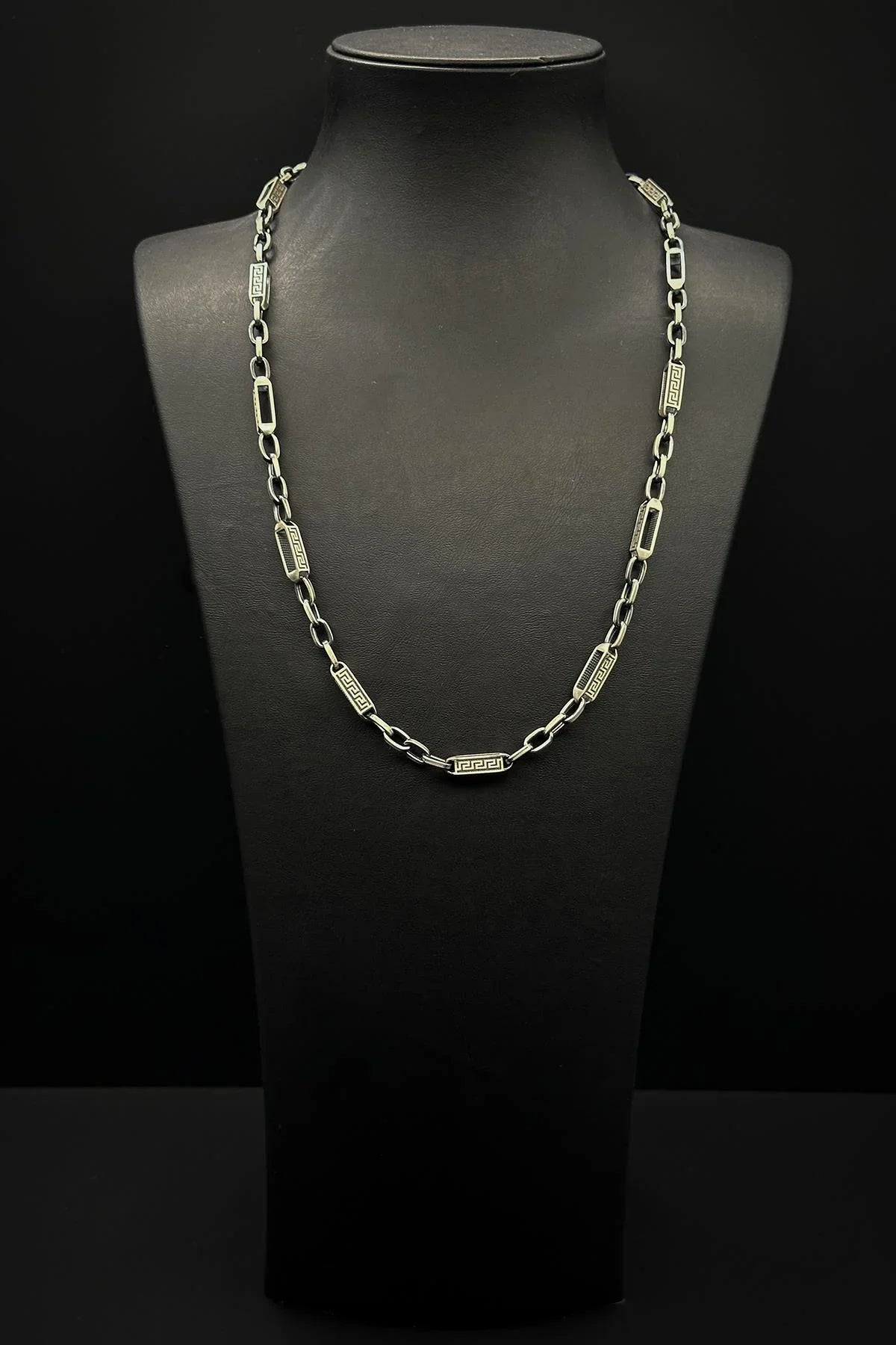 FRNCH 925 Ayar Gümüş İtalyan Model Gümüş Renk Erkek Kolye FRJ30747-847-A