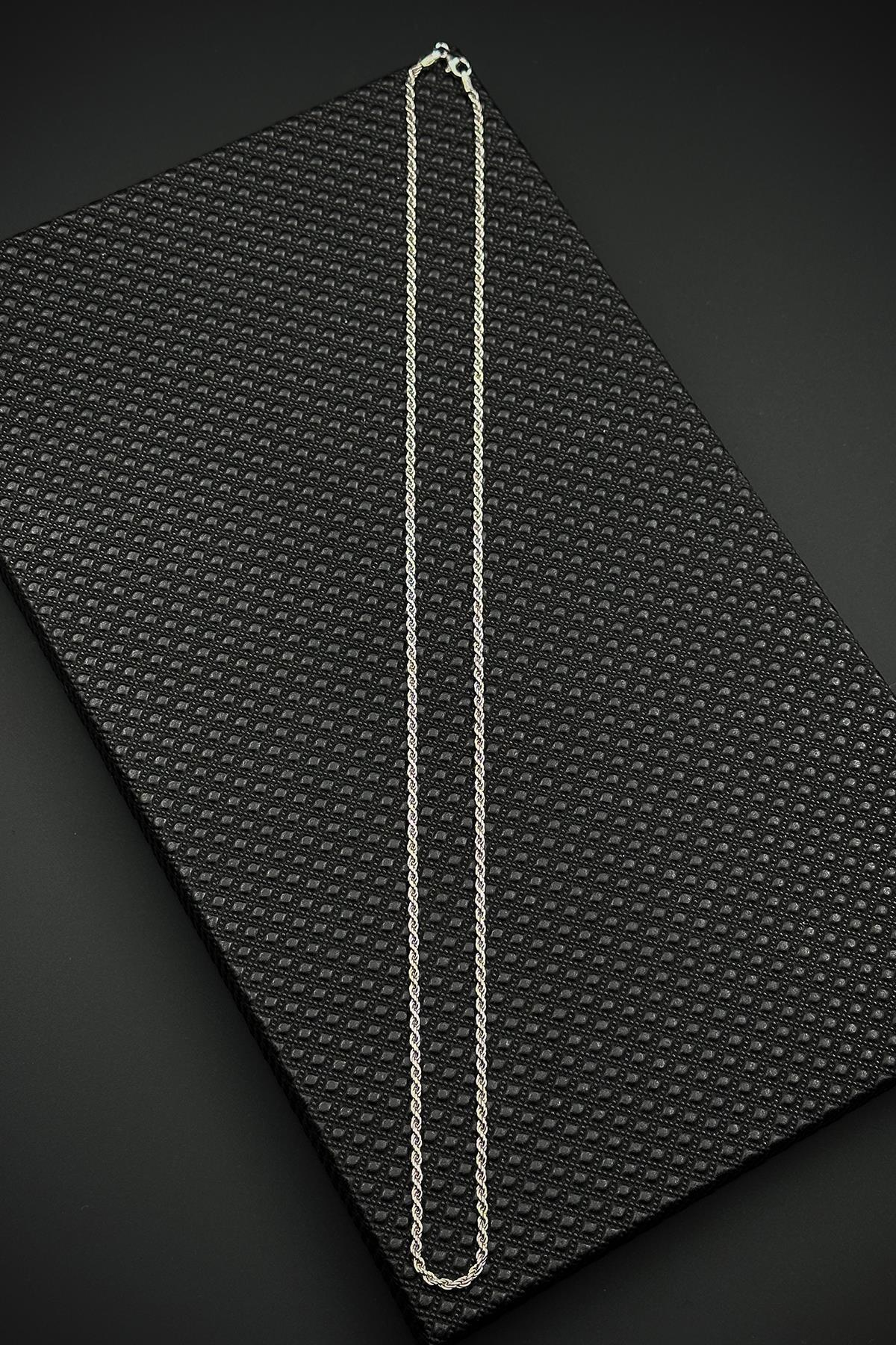 FRNCH 925 Ayar Gümüş İtalyan Model Gümüş Renk Erkek Kolye FRJ30764-864-A2