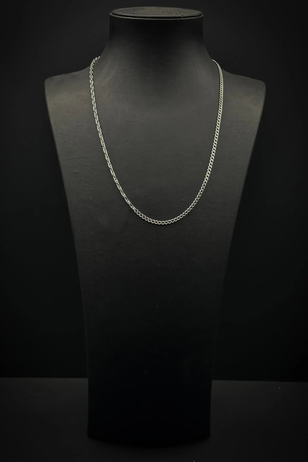 FRNCH 925 Ayar Gümüş İtalyan Model Gümüş Renk Erkek Kolye FRJ30812-912-A