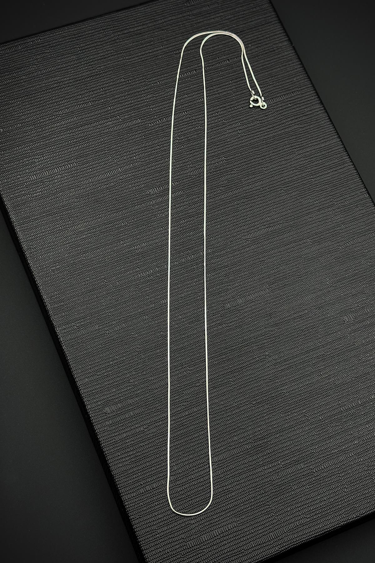 FRNCH 925 Ayar Gümüş İtalyan Model Gümüş Renk Erkek Kolye FRJ30876-976-A