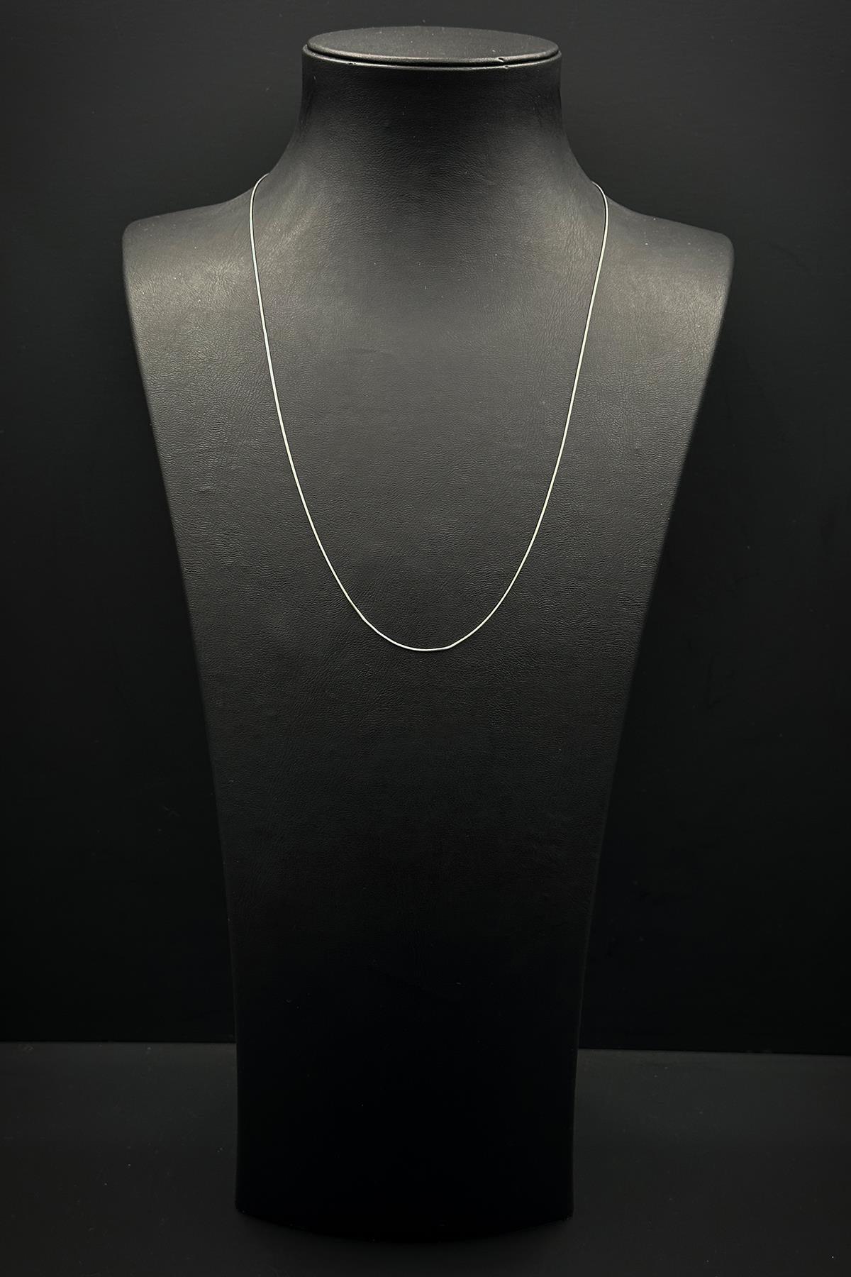 FRNCH 925 Ayar Gümüş İtalyan Model Gümüş Renk Erkek Kolye FRJ30876-976-A