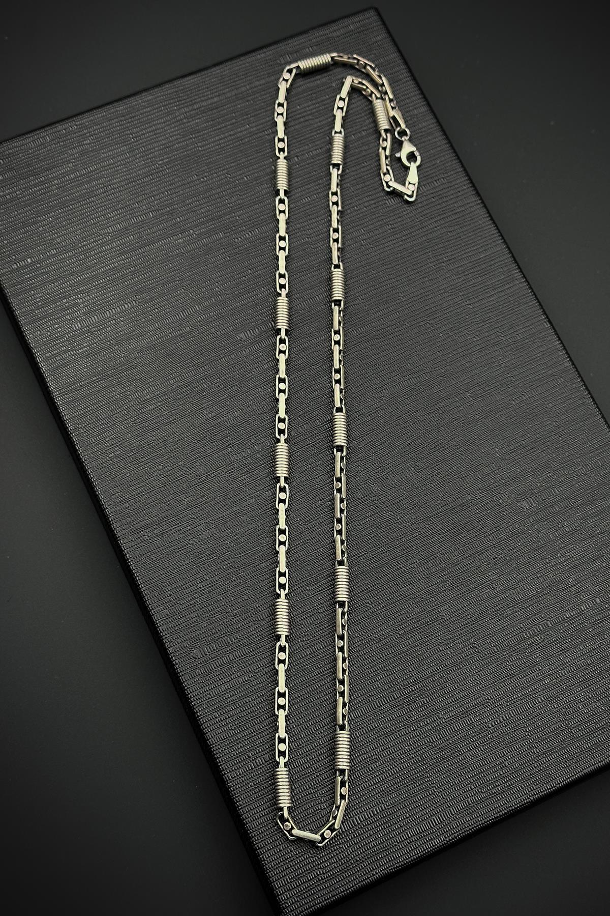 FRNCH 925 Ayar Gümüş İtalyan Model Gümüş Renk Erkek Kolye FRJ30899-999-A