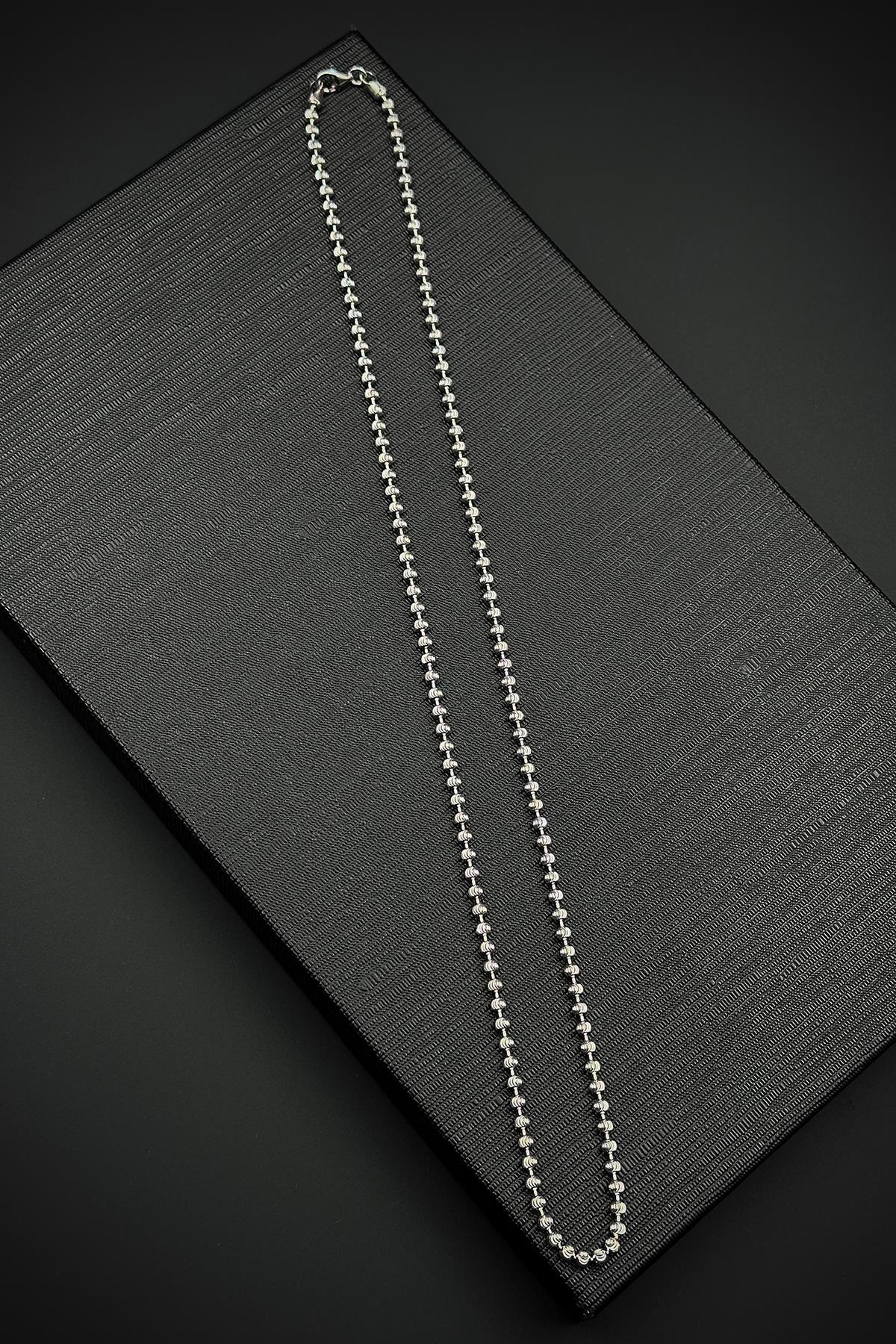 FRNCH 925 Ayar Gümüş İtalyan Model Gümüş Renk Erkek Kolye FRJ30921-1021-A