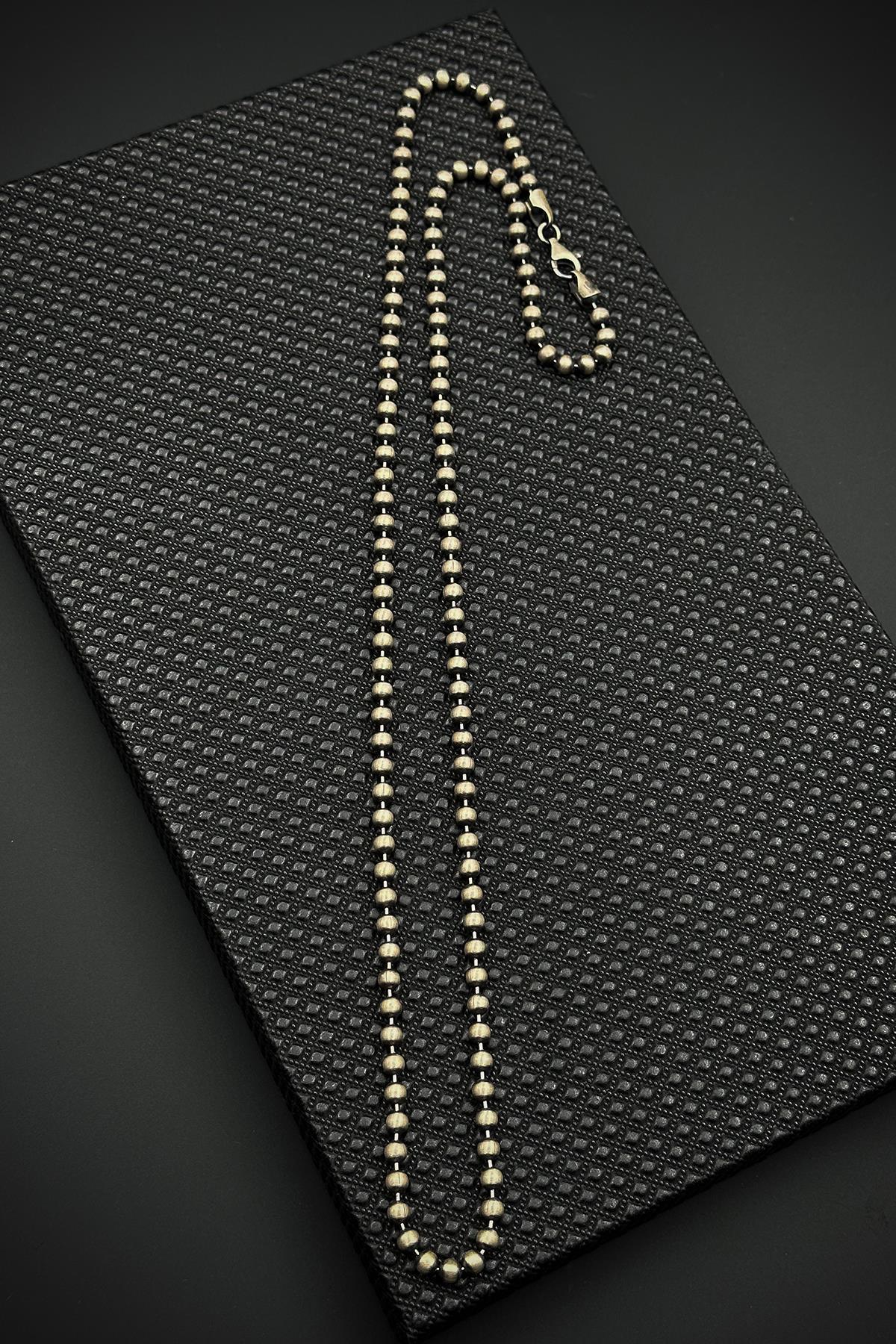 FRNCH 925 Ayar Gümüş İtalyan Model Gümüş Renk Erkek Kolye FRJ30924-1024-A