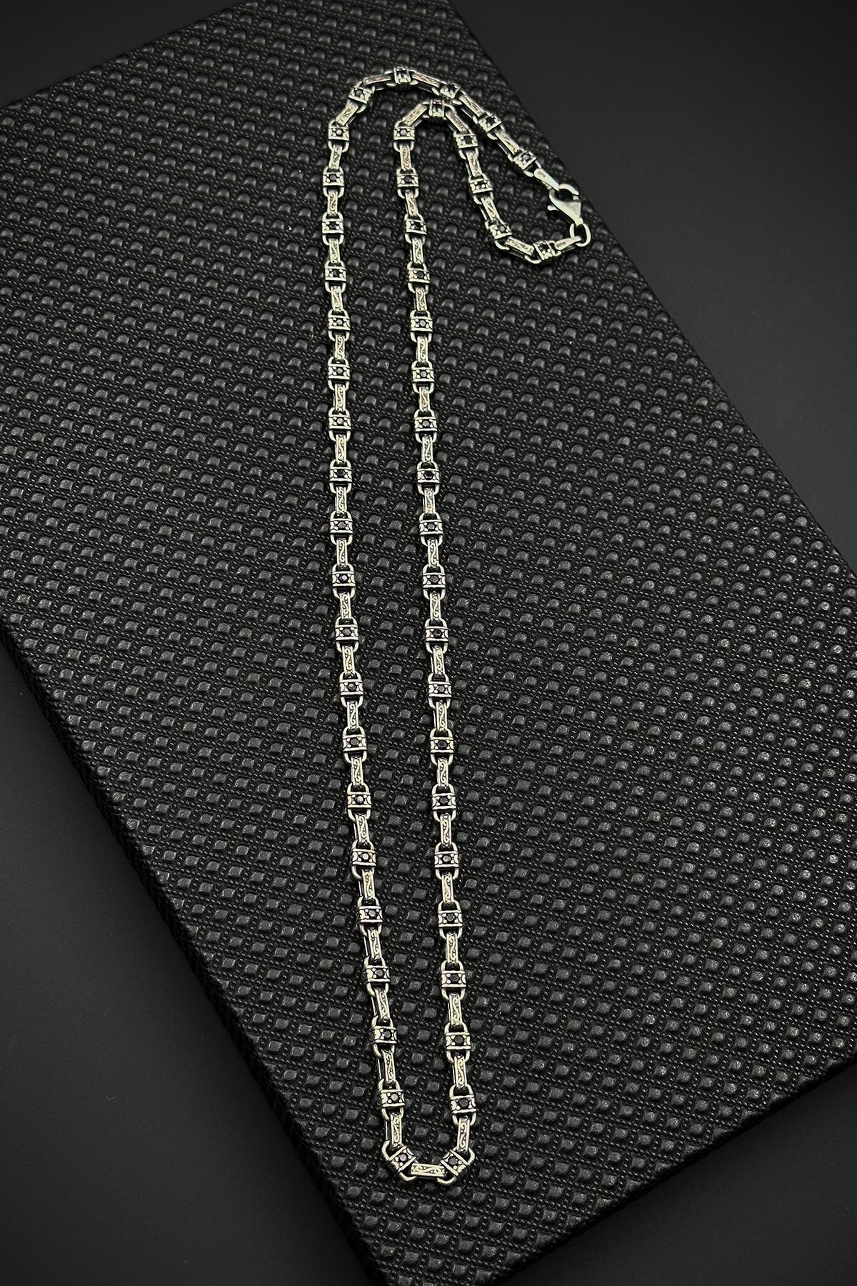 FRNCH 925 Ayar Gümüş İtalyan Model Gümüş Renk Erkek Kolye FRJ30926-1026-S