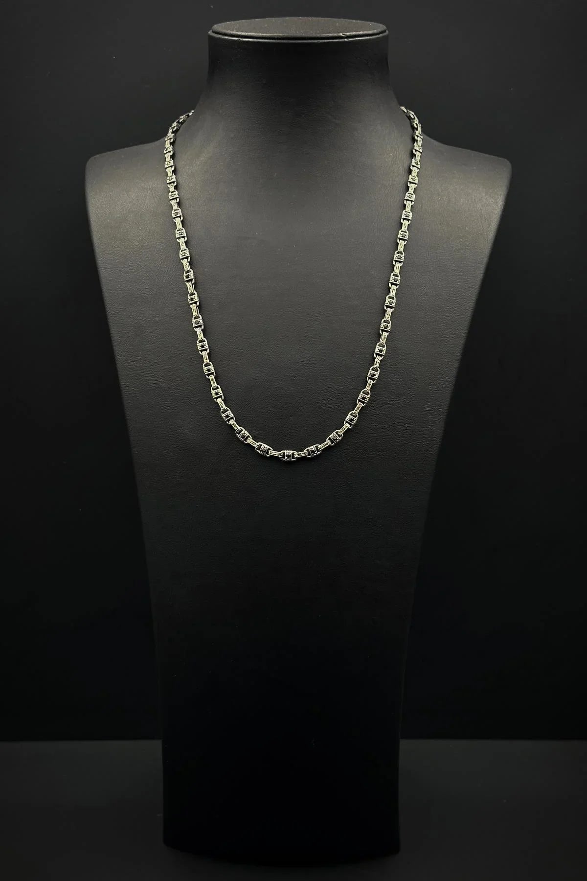 FRNCH 925 Ayar Gümüş İtalyan Model Gümüş Renk Erkek Kolye FRJ30926-1026-S