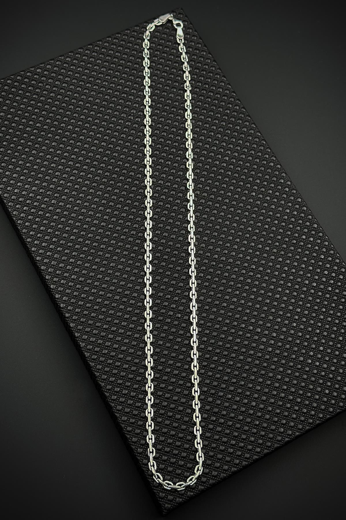 FRNCH 925 Ayar Gümüş italyan Model Gümüş Renk Erkek Kolye FRJ30928-1028-A