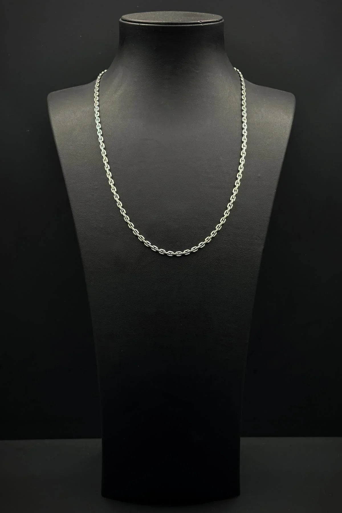 FRNCH 925 Ayar Gümüş italyan Model Gümüş Renk Erkek Kolye FRJ30928-1028-A