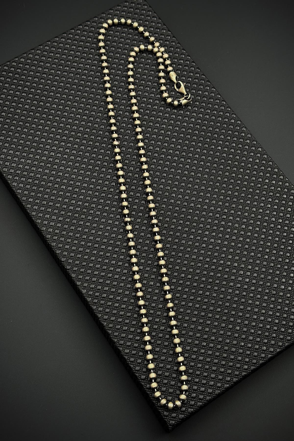 FRNCH 925 Ayar Gümüş italyan Model Gümüş Renk Erkek Kolye FRJ30934-1034-A