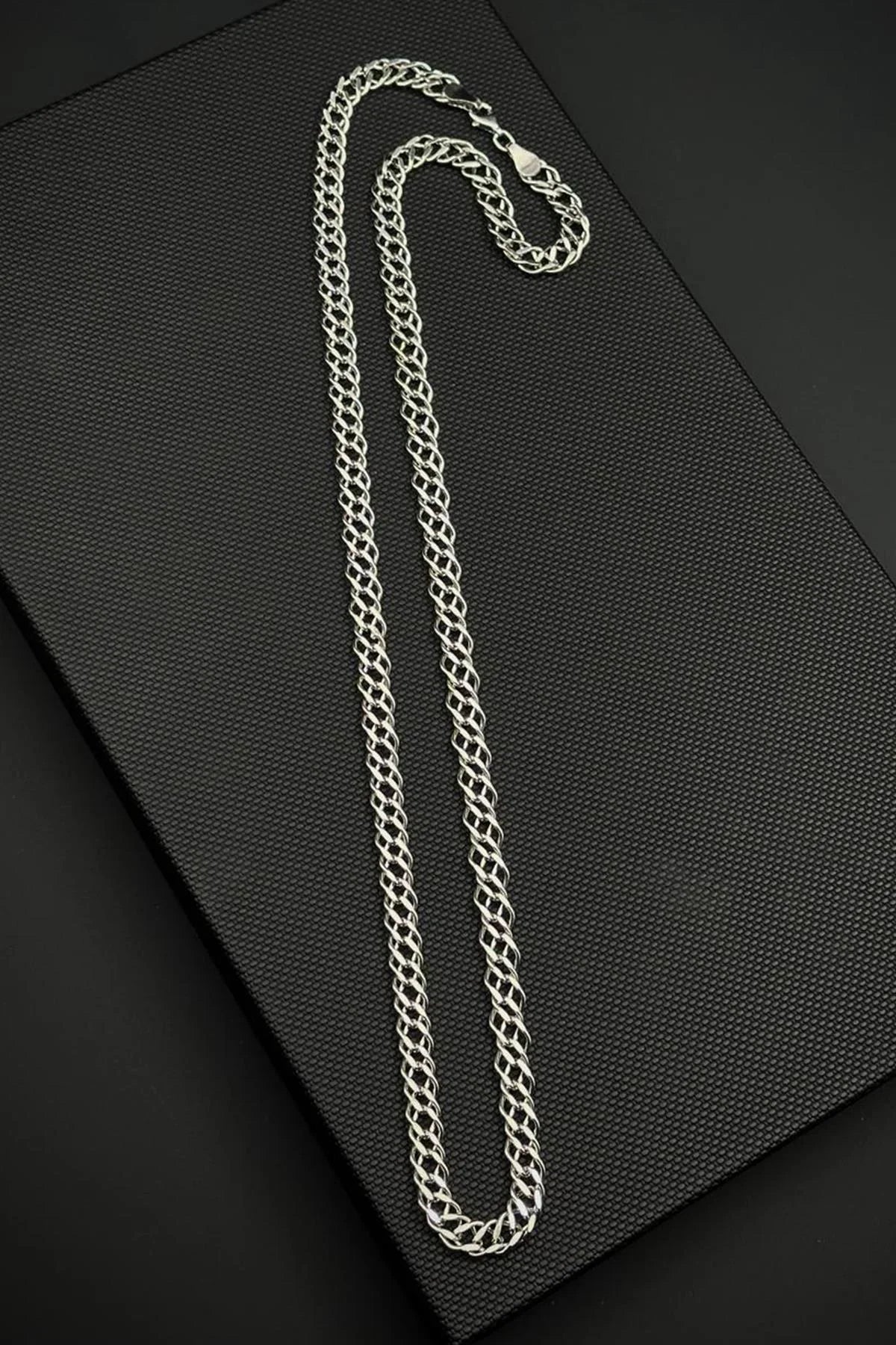 FRNCH 925 Ayar Gümüş İtalyan Model Gümüş Renk Erkek Kolye FRJ30946-1046-A