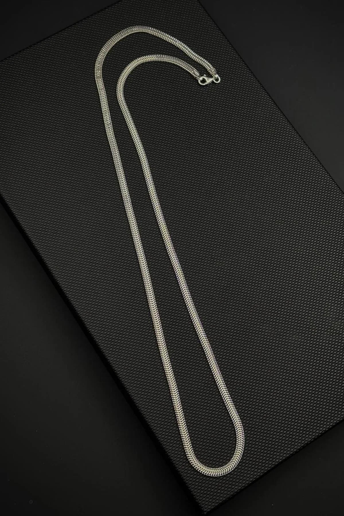 FRNCH 925 Ayar Gümüş İtalyan Model Gümüş Renk Erkek Kolye FRJ30947-1047-A