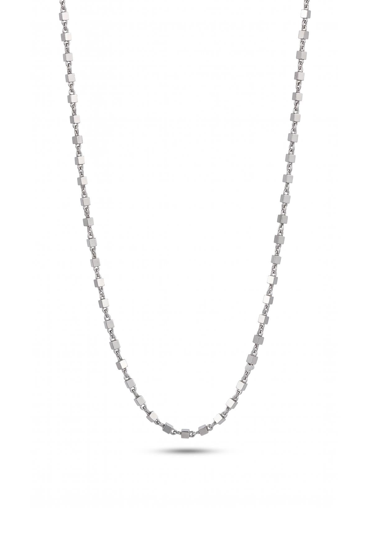 FRNCH 925 Ayar Gümüş İtalyan Model Gümüş Renk Erkek Kolye FRM30838-938-A