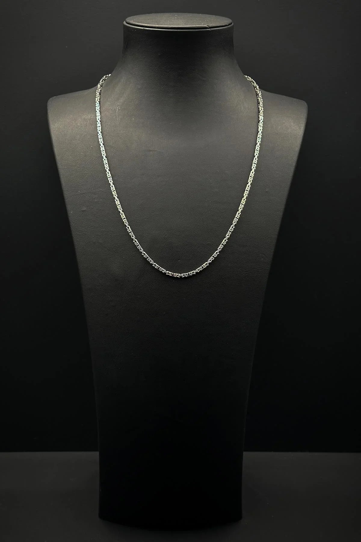 FRNCH 925 Ayar Gümüş İtalyan Model Kral 2 MM Gümüş Renk Kolye FRJ30843-943-A6