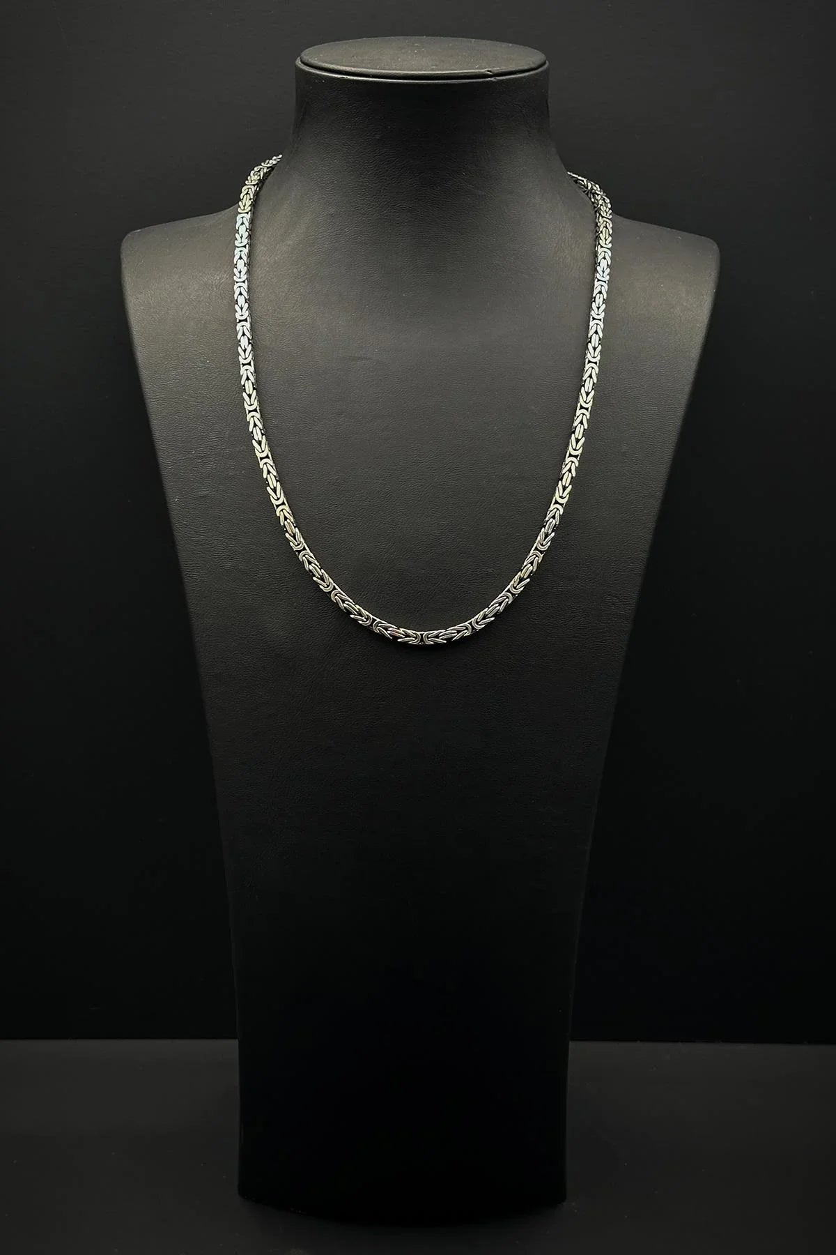 FRNCH 925 Ayar Gümüş İtalyan Model Kral 4 MM Gümüş Renk Kolye FRJ30843-943-A4