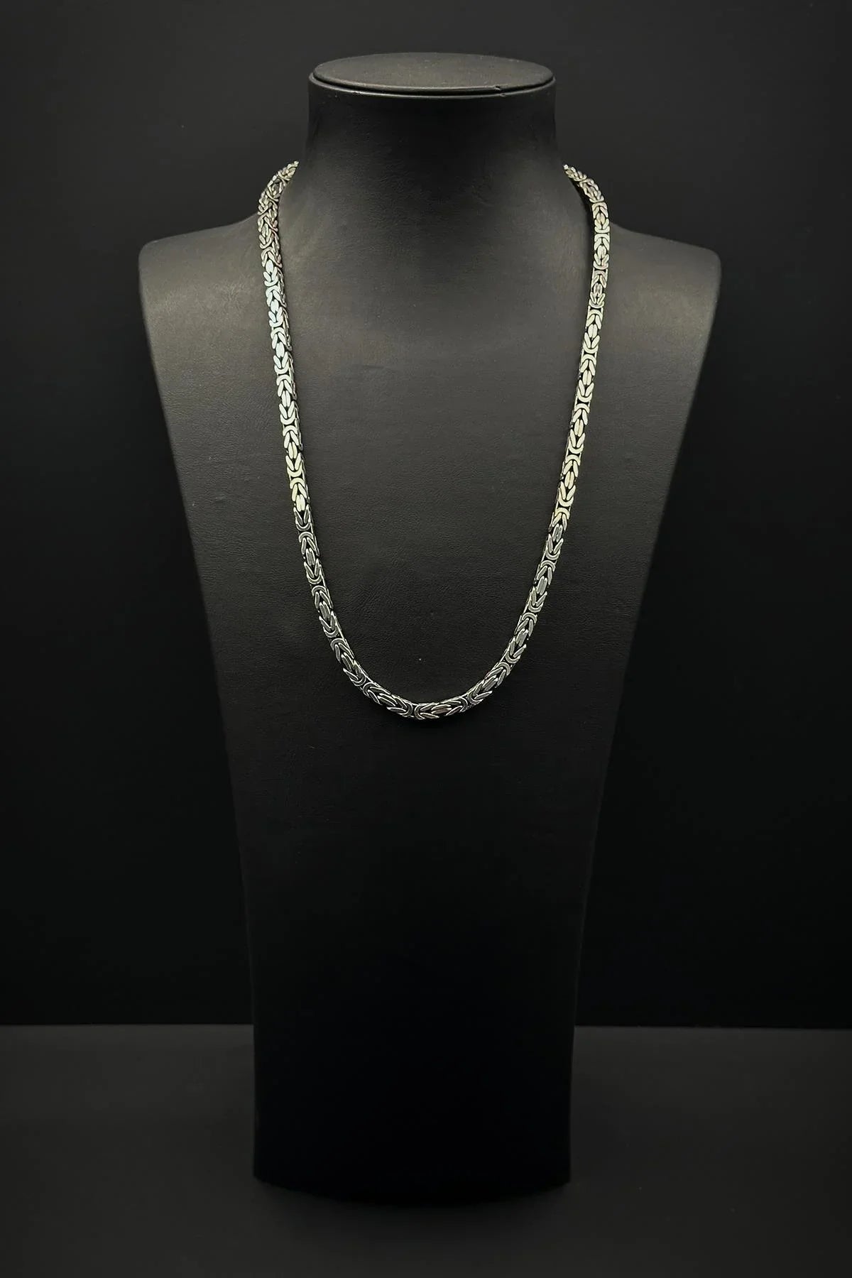 FRNCH 925 Ayar Gümüş İtalyan Model Kral 5 MM Gümüş Renk Kolye FRJ30843-943-A3