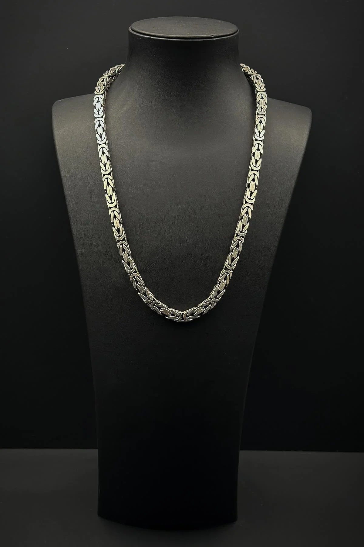 FRNCH 925 Ayar Gümüş İtalyan Model Kral 7 MM Gümüş Renk Kolye FRJ30843-943-A