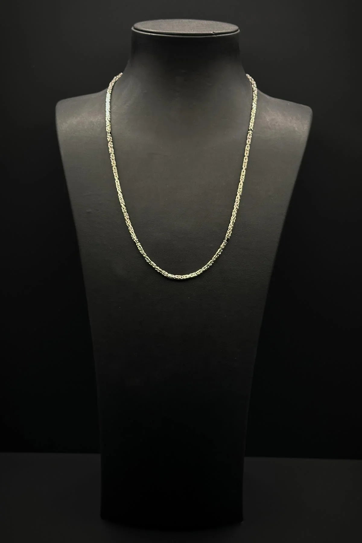 FRNCH 925 Ayar Gümüş İtalyan Model Siyah Zirkon Taşlı Gümüş Renk Erkek Kolye FRJ30800-900-B2