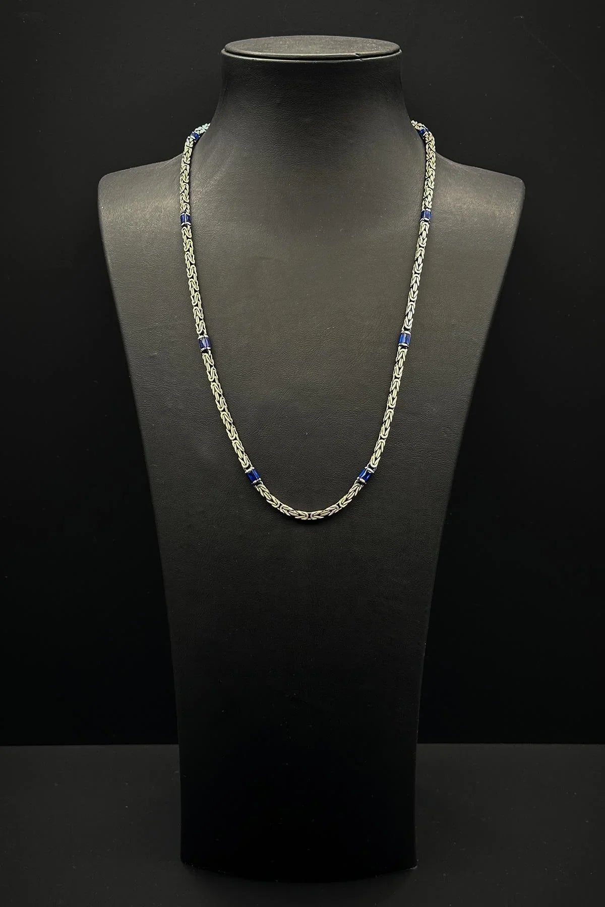 FRNCH 925 Ayar Gümüş İtalyan Model Zirkon Taşlı Gümüş Renk Erkek Kolye FRJ30767-867-AL