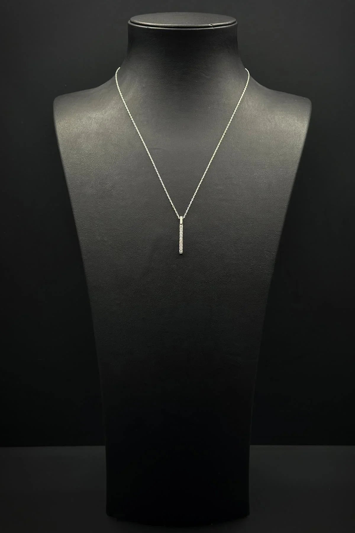 FRNCH 925 Ayar Gümüş Swarovski Taşlı Gümüş Renk Kadın Kolye FRJ30894-994-A