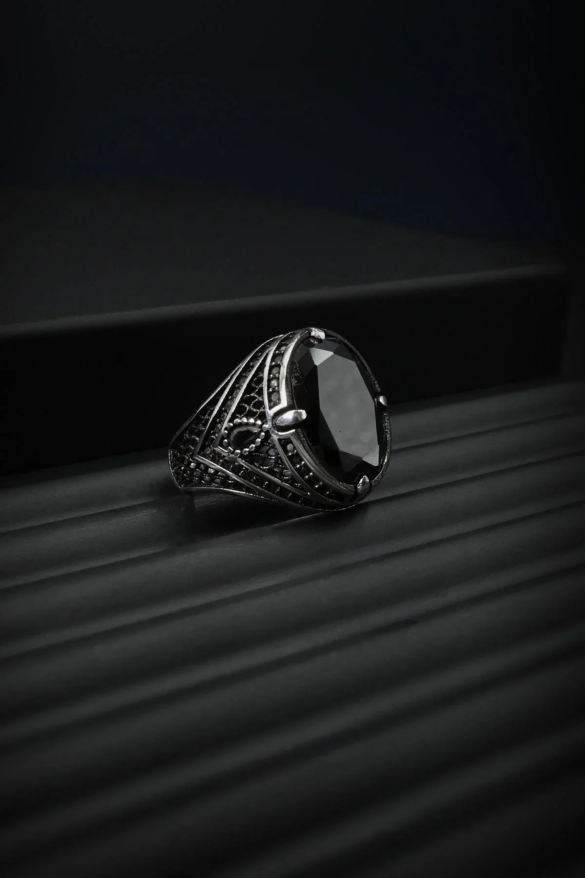 FRNCH 925 Ayar Gümüş Zirkon Taşlı Gümüş Renk Erkek Yüzük FRJ60046-146-A7