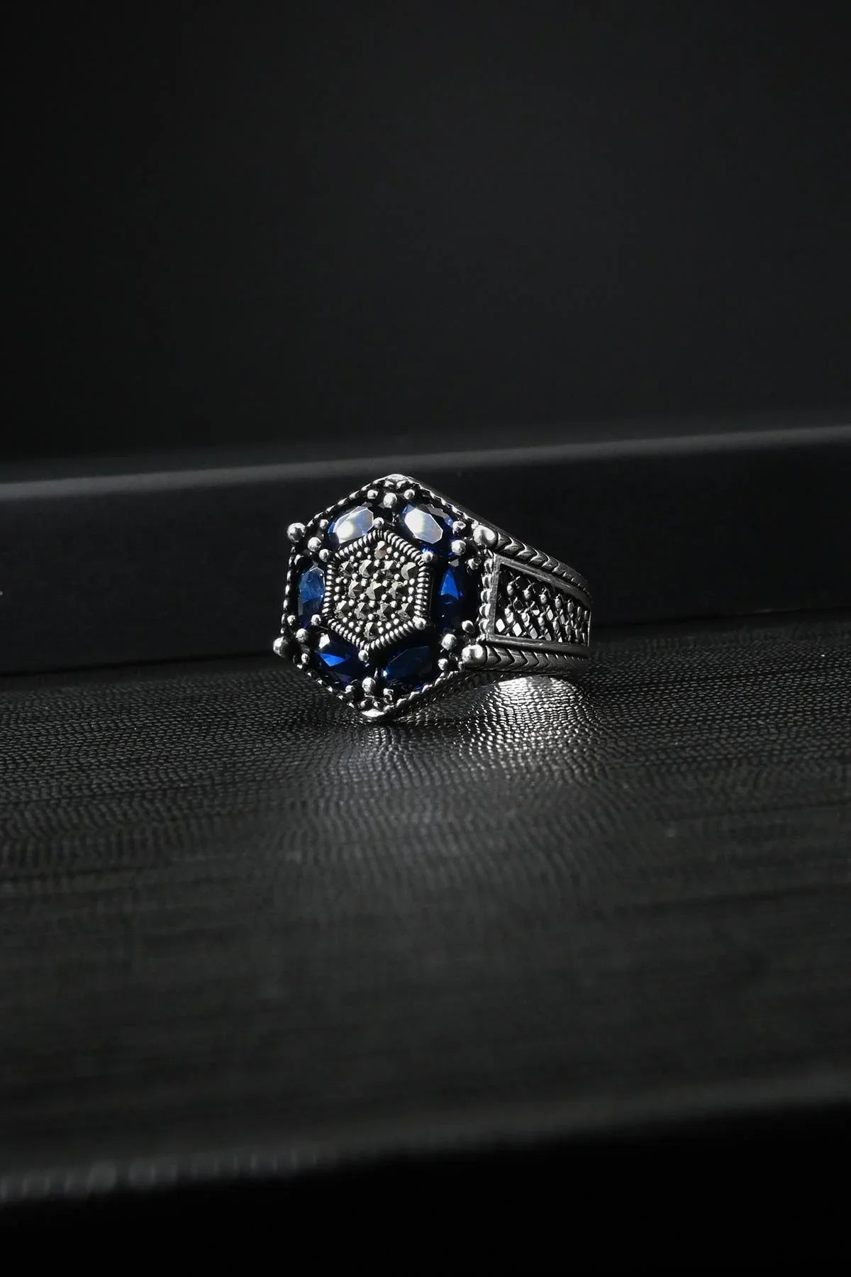 FRNCH 925 Ayar Gümüş Zirkon Taşlı Gümüş Renk Erkek Yüzük FRJ60047-147-A5