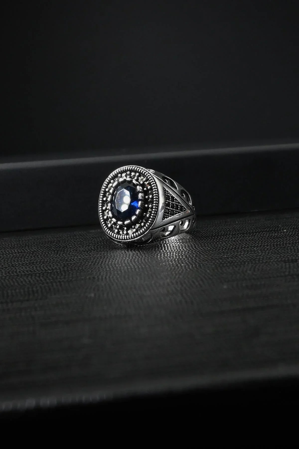 FRNCH 925 Ayar Gümüş Zirkon Taşlı Gümüş Renk Erkek Yüzük FRJ60047-147-A9