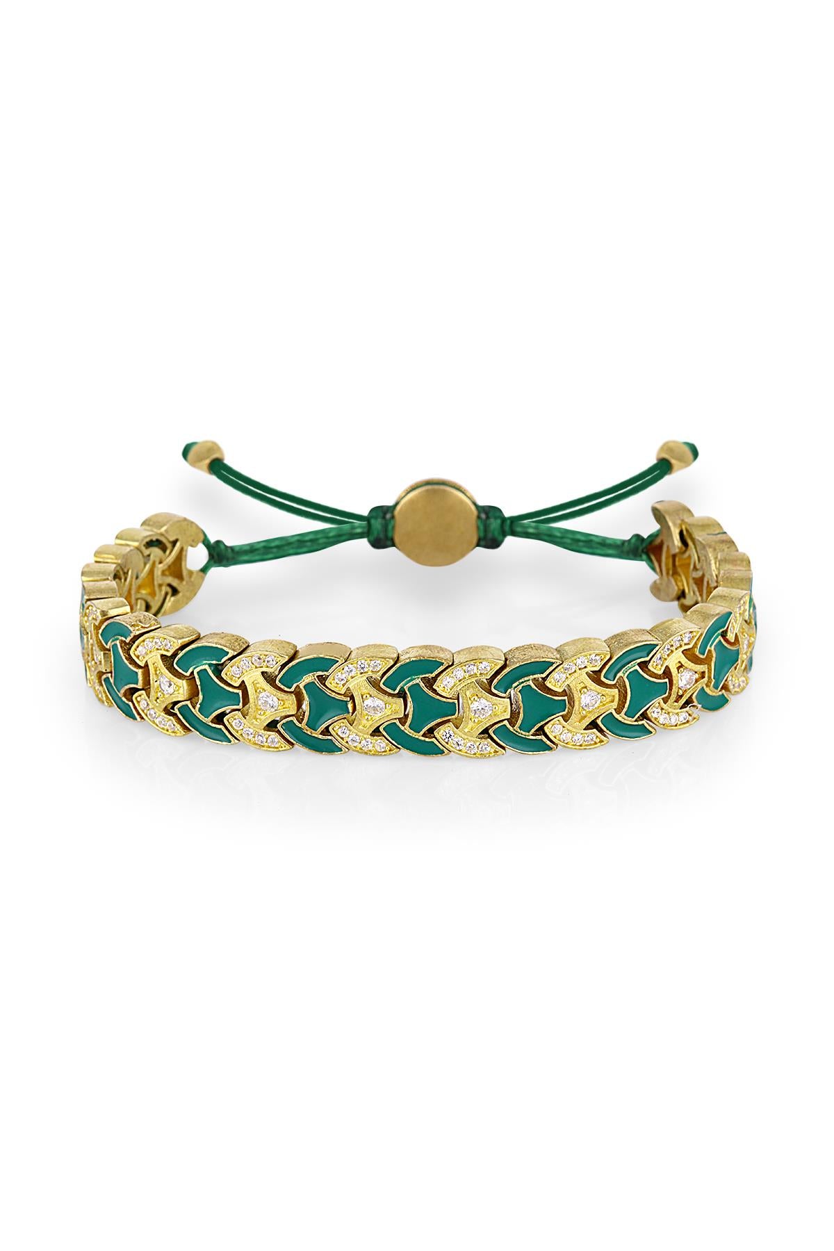 FRNCH Aura Gold Stone Green Bileklik