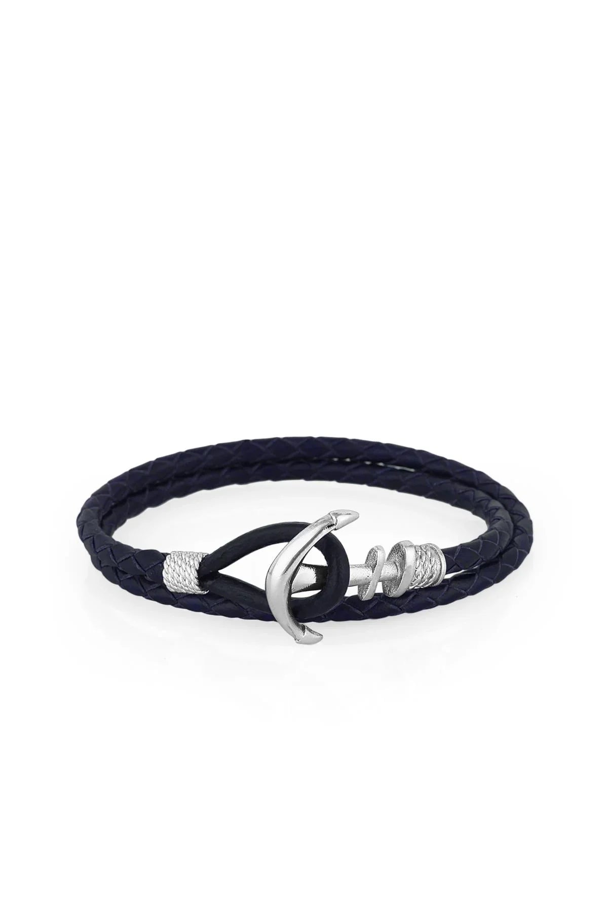FRNCH Çapa Figürlü Gerçek Deri Handmade Erkek Bileklik FRJ11161-1261-TA