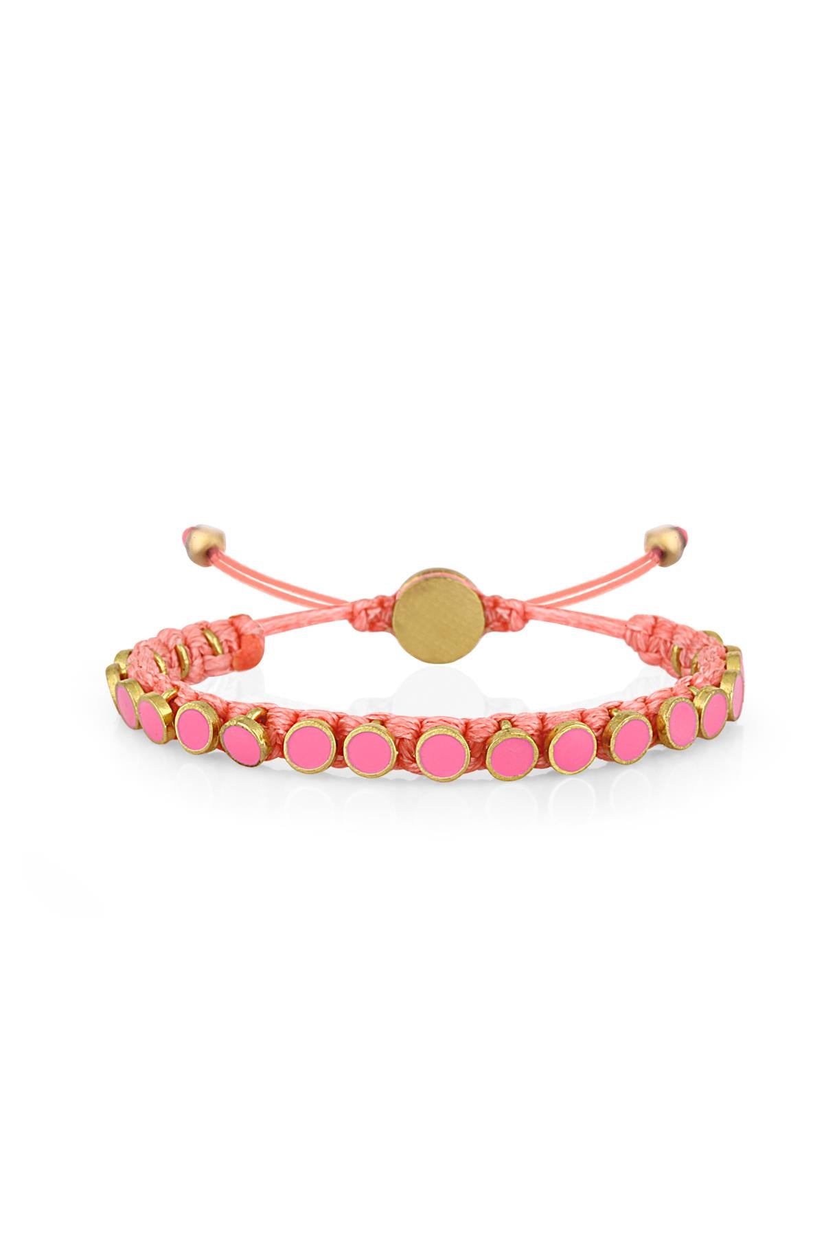 FRNCH Dot Pembe Mineli Bileklik