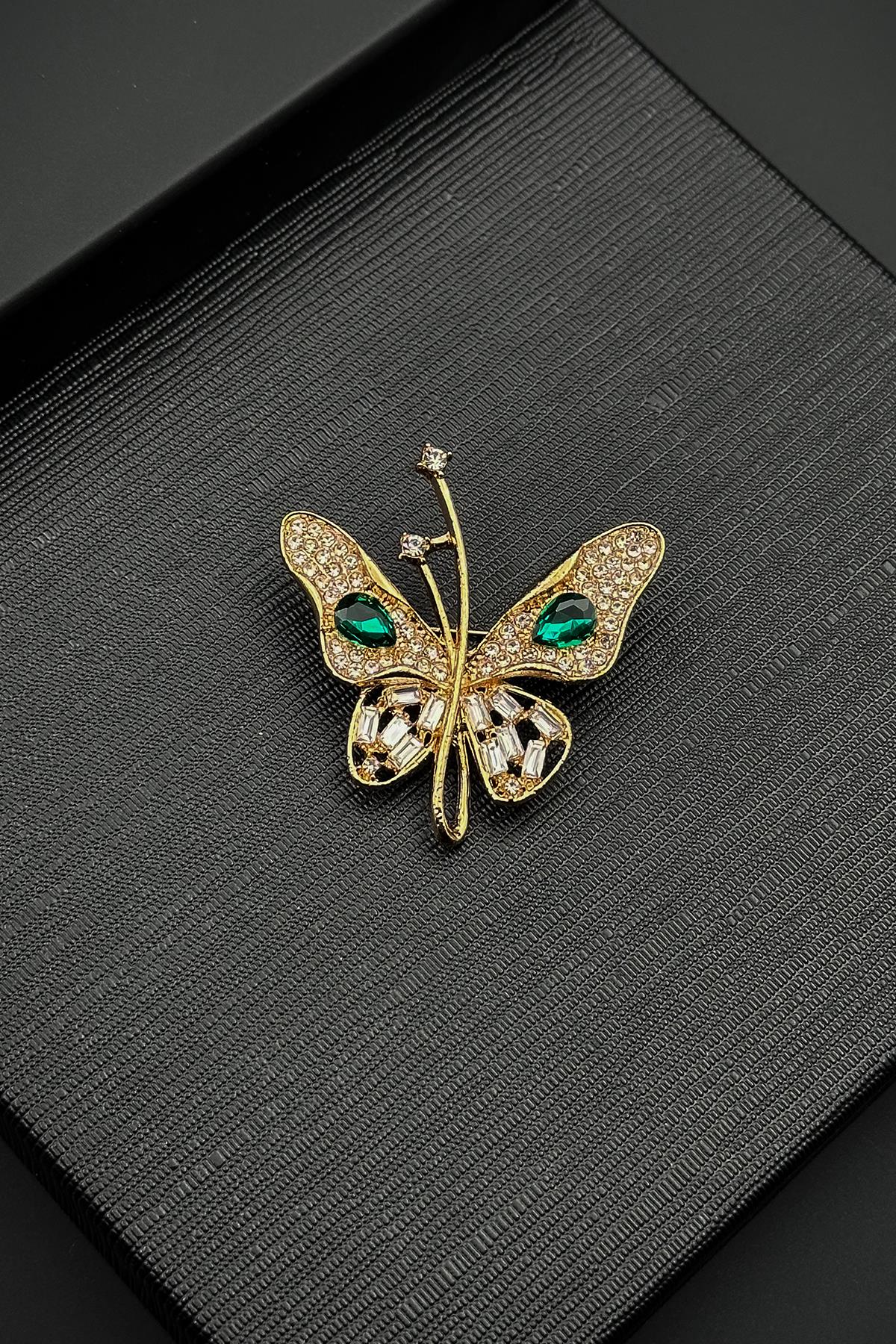 FRNCH Figürlü Çok Renkli Kadın Broş FRB1005-105-CK