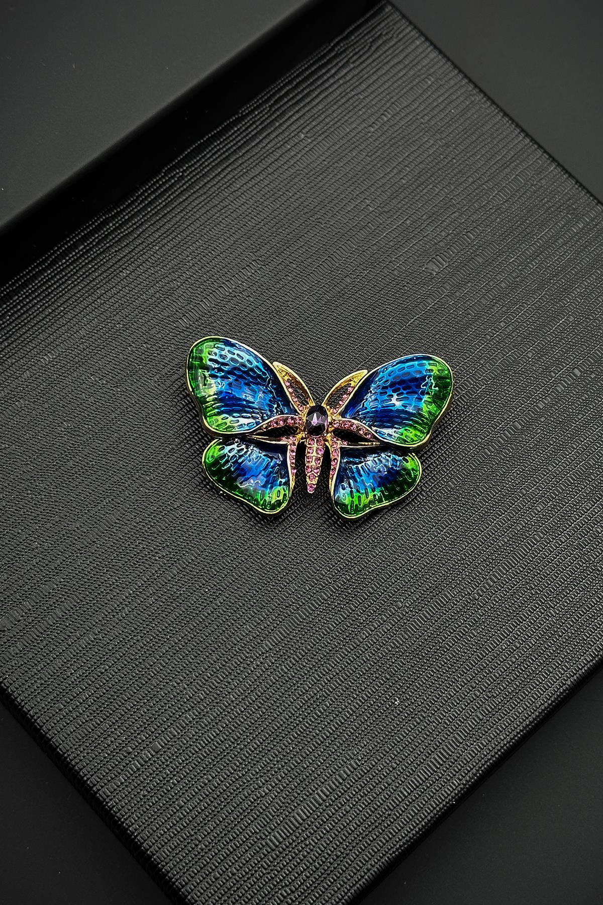 FRNCH Figürlü Çok Renkli Kadın Broş FRB1010-110-CK