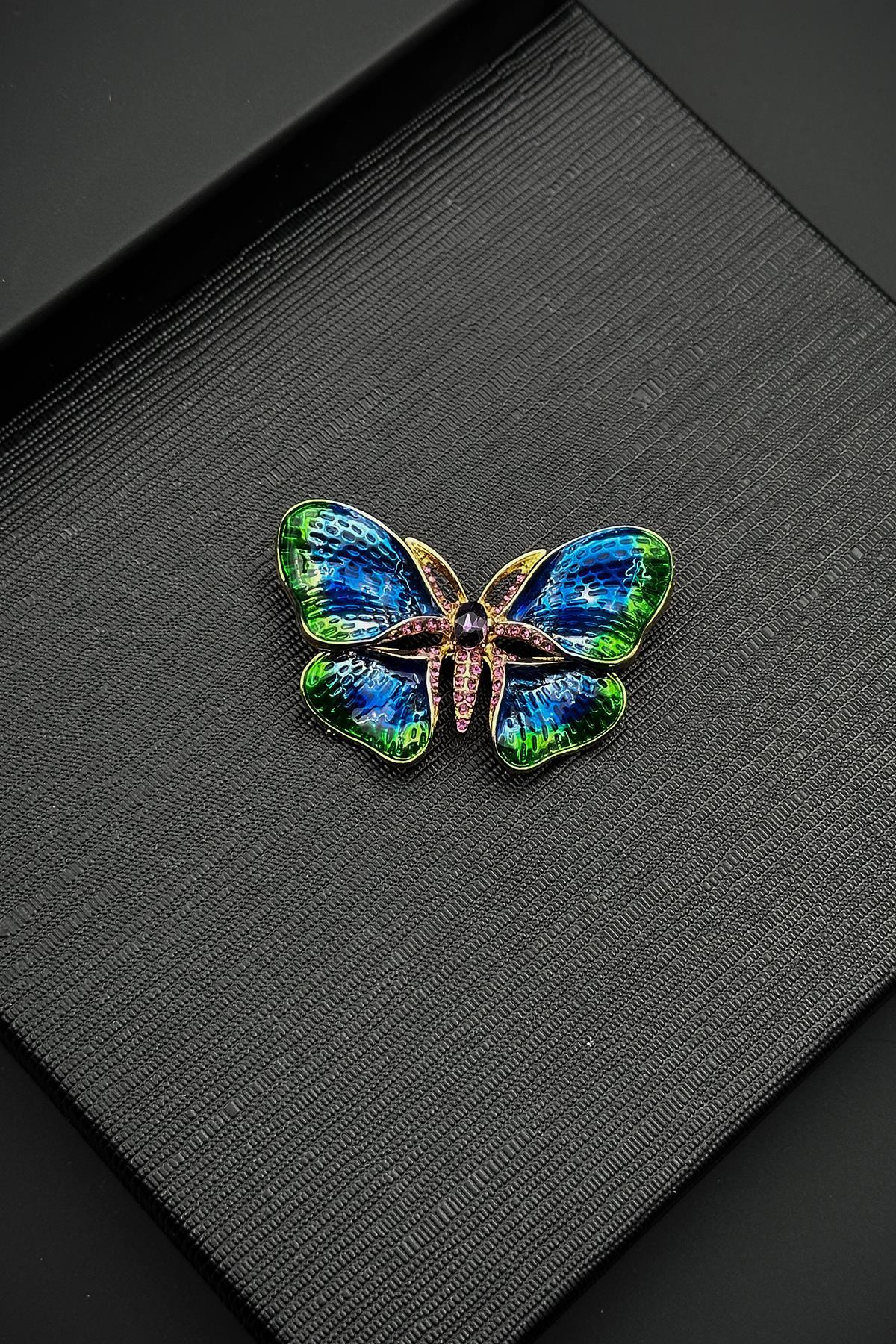 FRNCH Figürlü Çok Renkli Kadın Broş FRB1010-110-CK