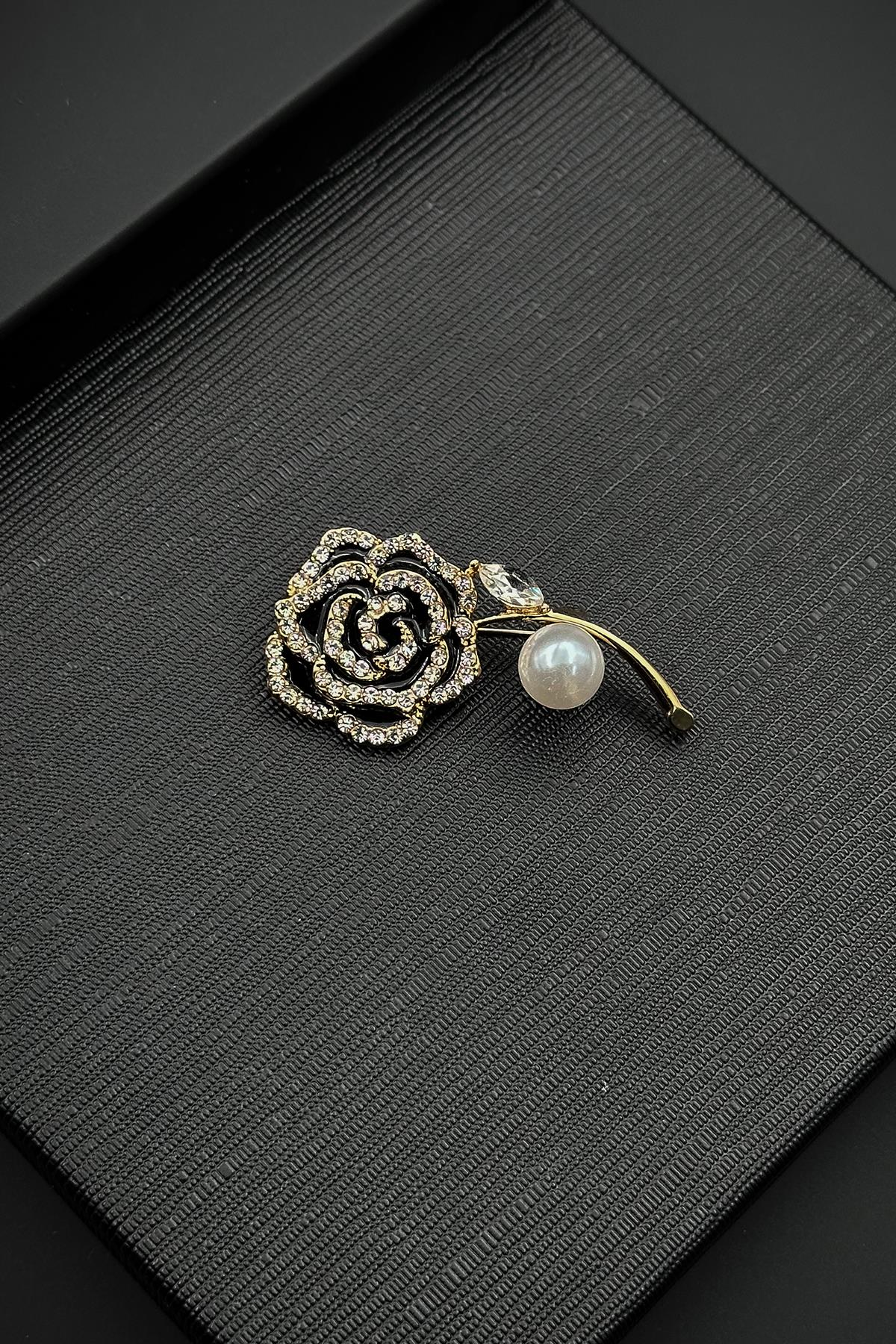 FRNCH Figürlü Çok Renkli Kadın Broş FRB1012-112-CK