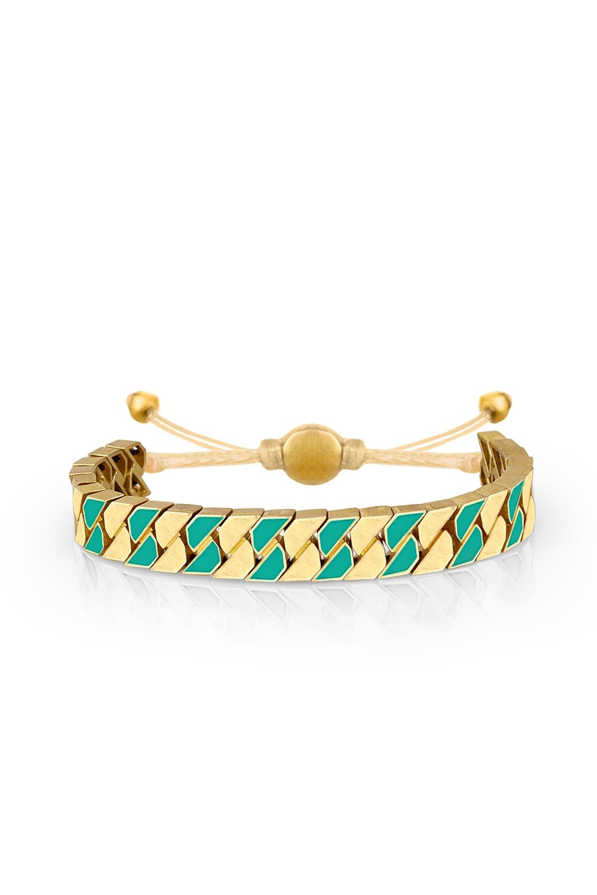 FRNCH Gold Green Chain Bileklik