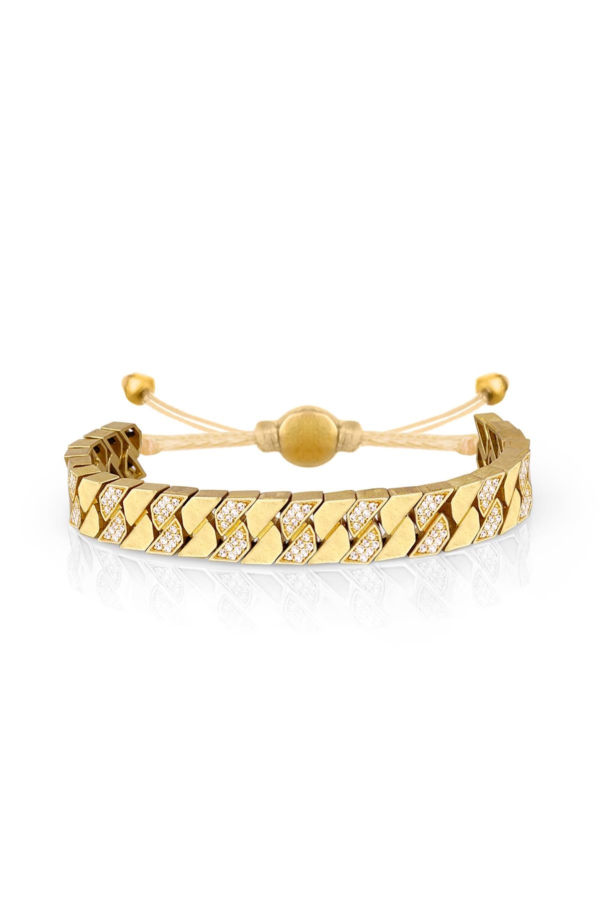 FRNCH Gold Stone Chain Bileklik