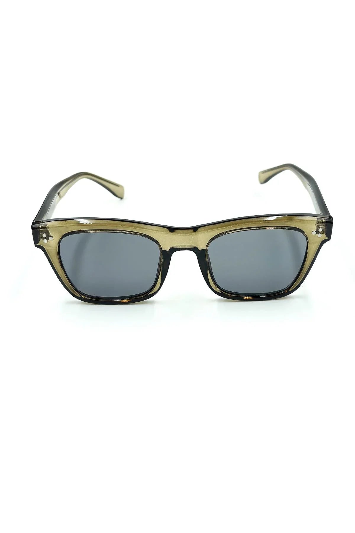 FRNCH Haki Çerçeve Siyah Cam Dikdörtgen Model Erkek Güneş Gözlüğü FRG1059-159-Y