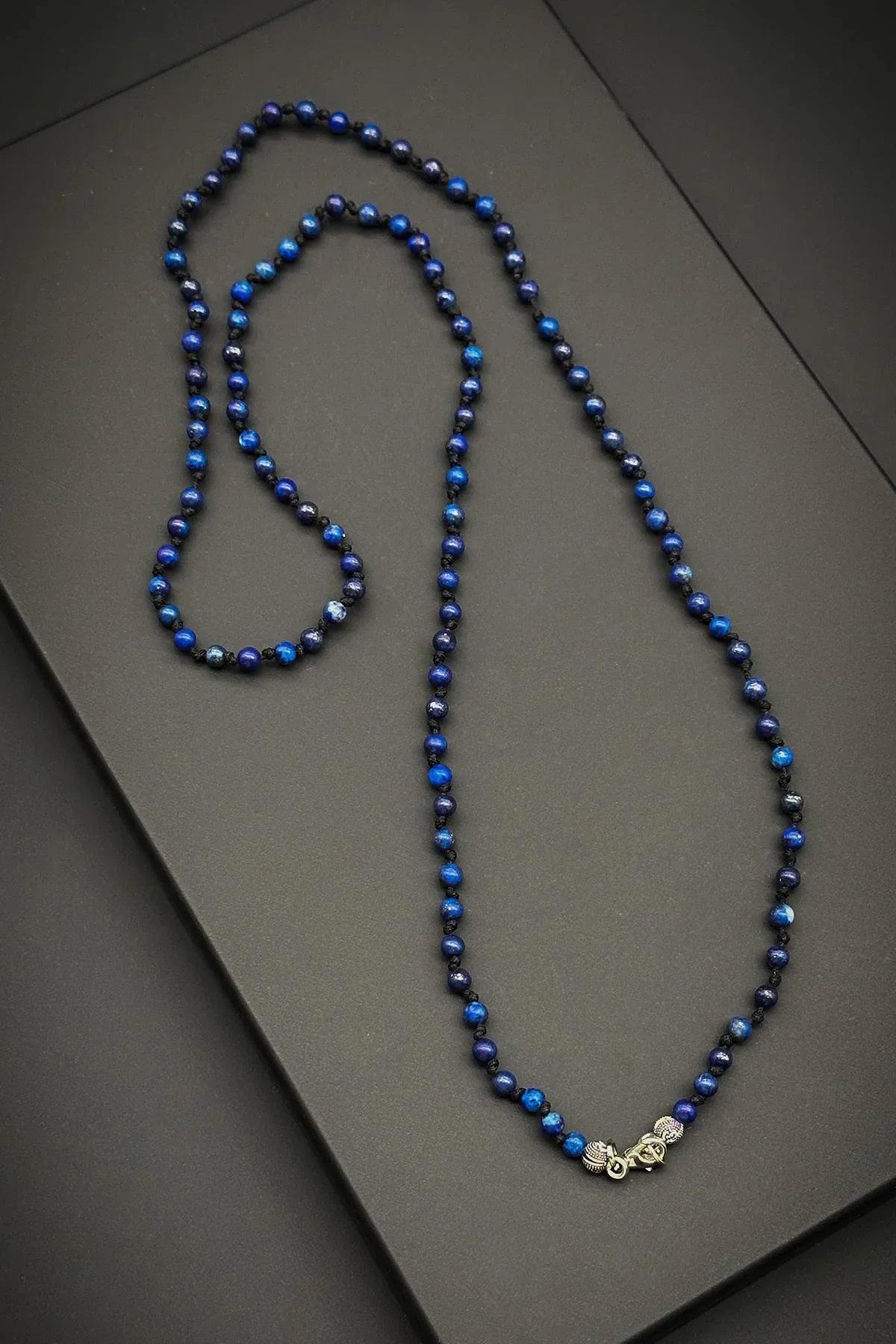 FRNCH Lapis Lazuli Doğal Taşlı Lacivert Renkli Erkek Kolye FRJ30654-754-L