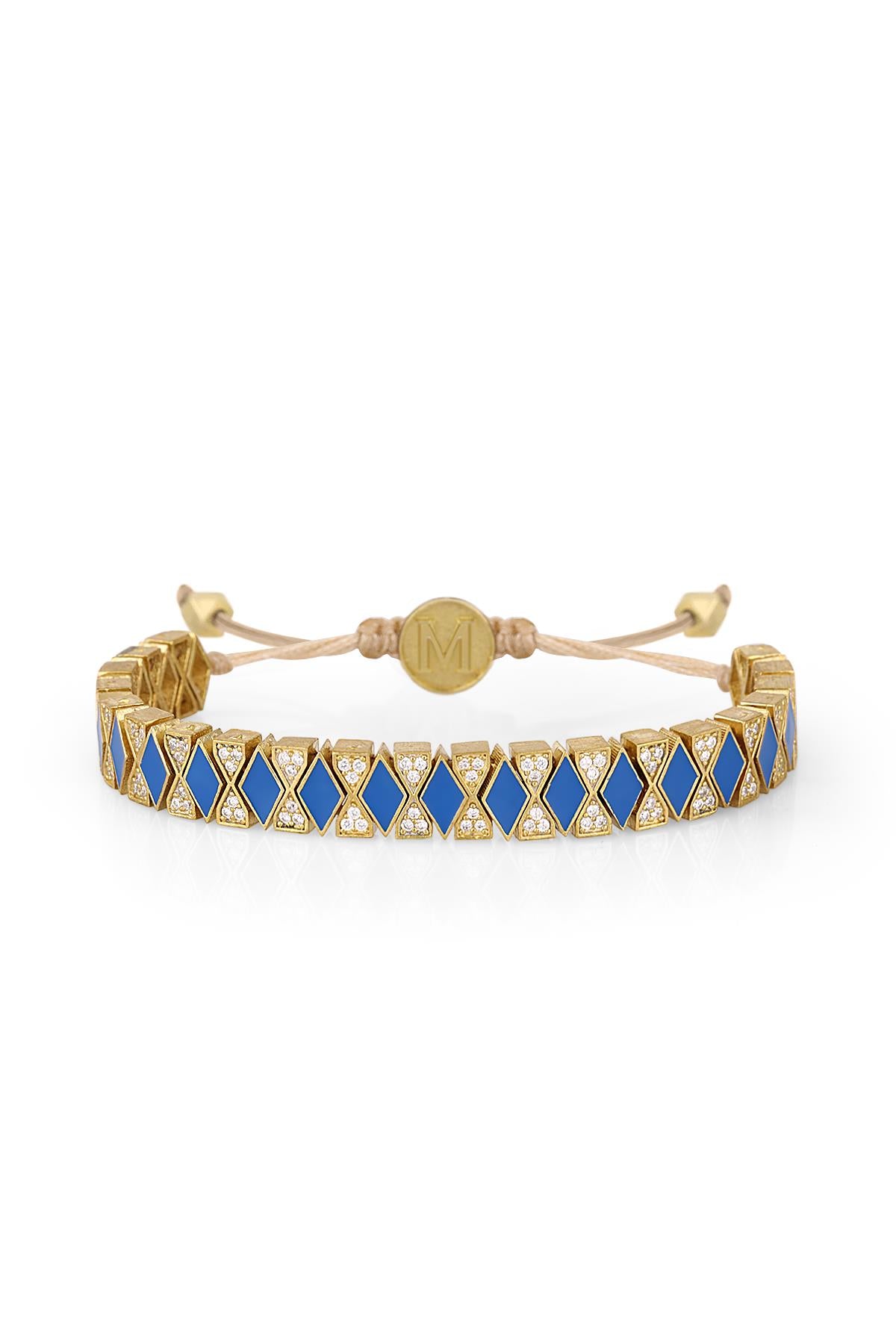 FRNCH Must Blue Gold Stone Bileklik