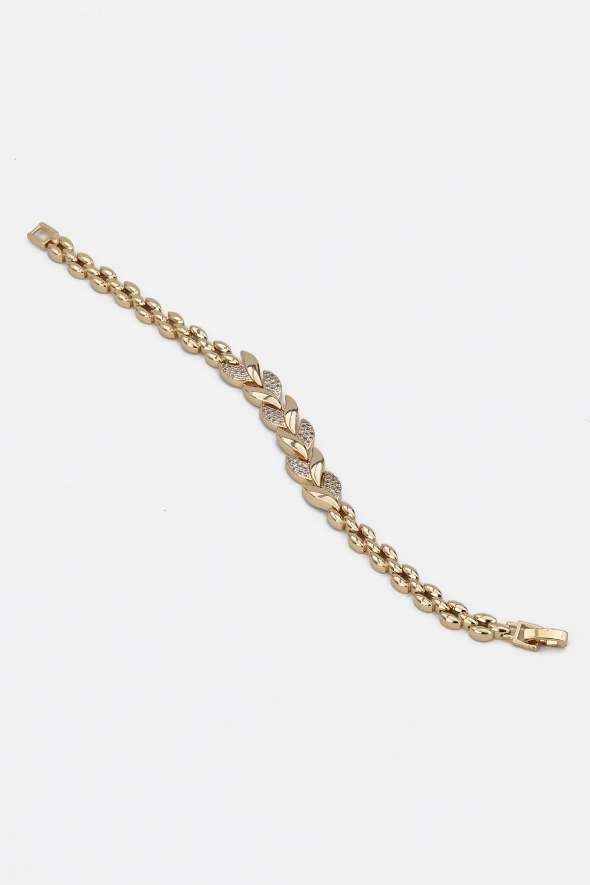 FRNCH Özel Tasarım Zirkon Taşlı Altın Renk Kadın Bileklik FRJ12507-3507-G