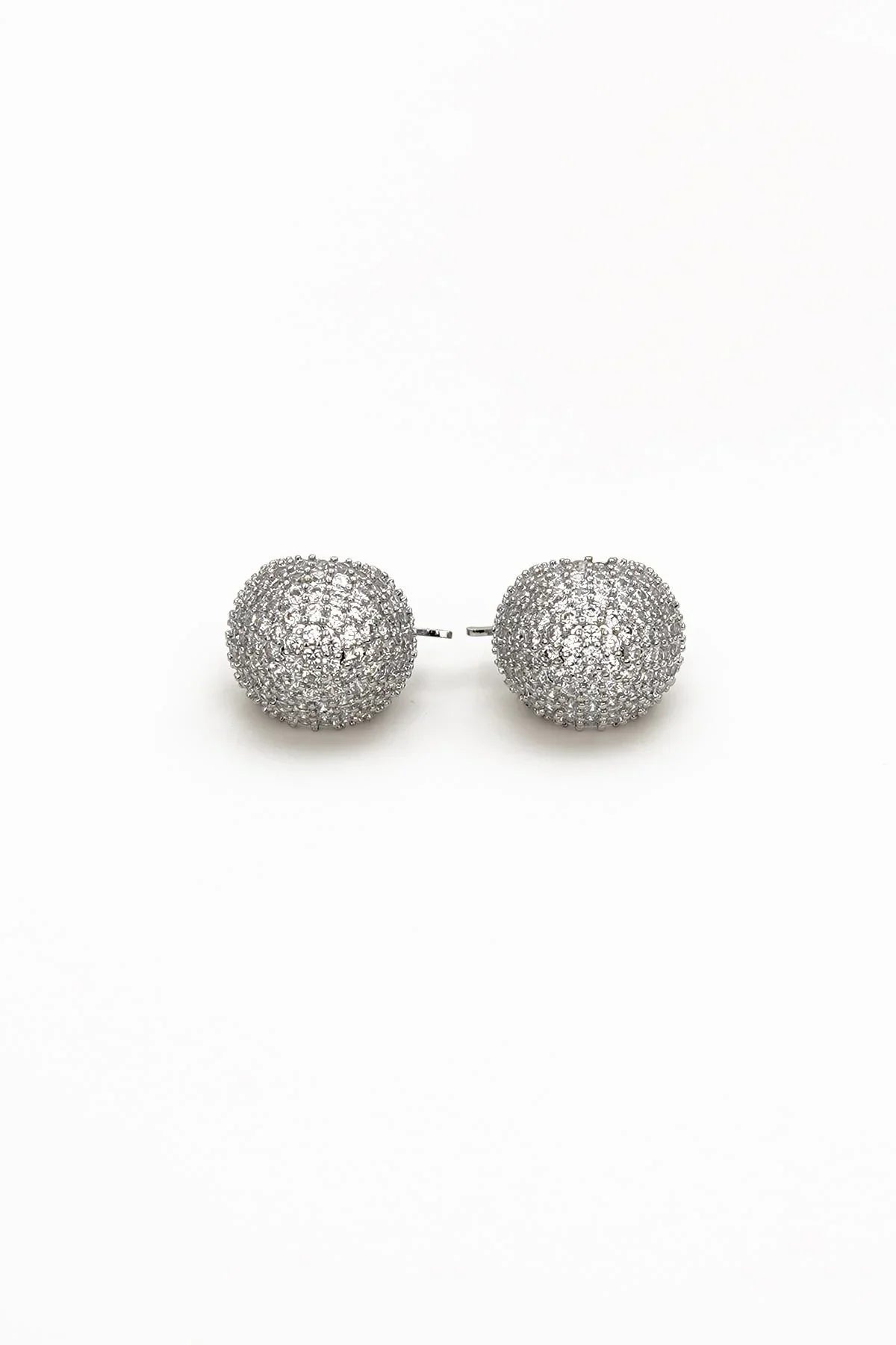 FRNCH Özel Tasarım Zirkon Taşlı Gümüş Renk Kadın Küpe FRJ50069-169-A