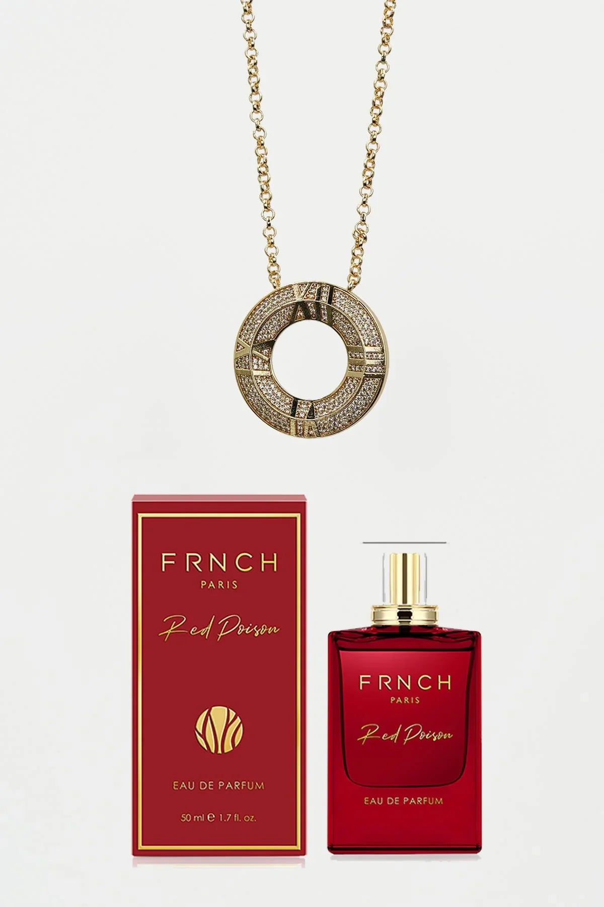 FRNCH Red Poison Edp 50 ml Kadın Parfümü + Zirkon Taşlı Kolye Hediyeli FRP10008-108-K
