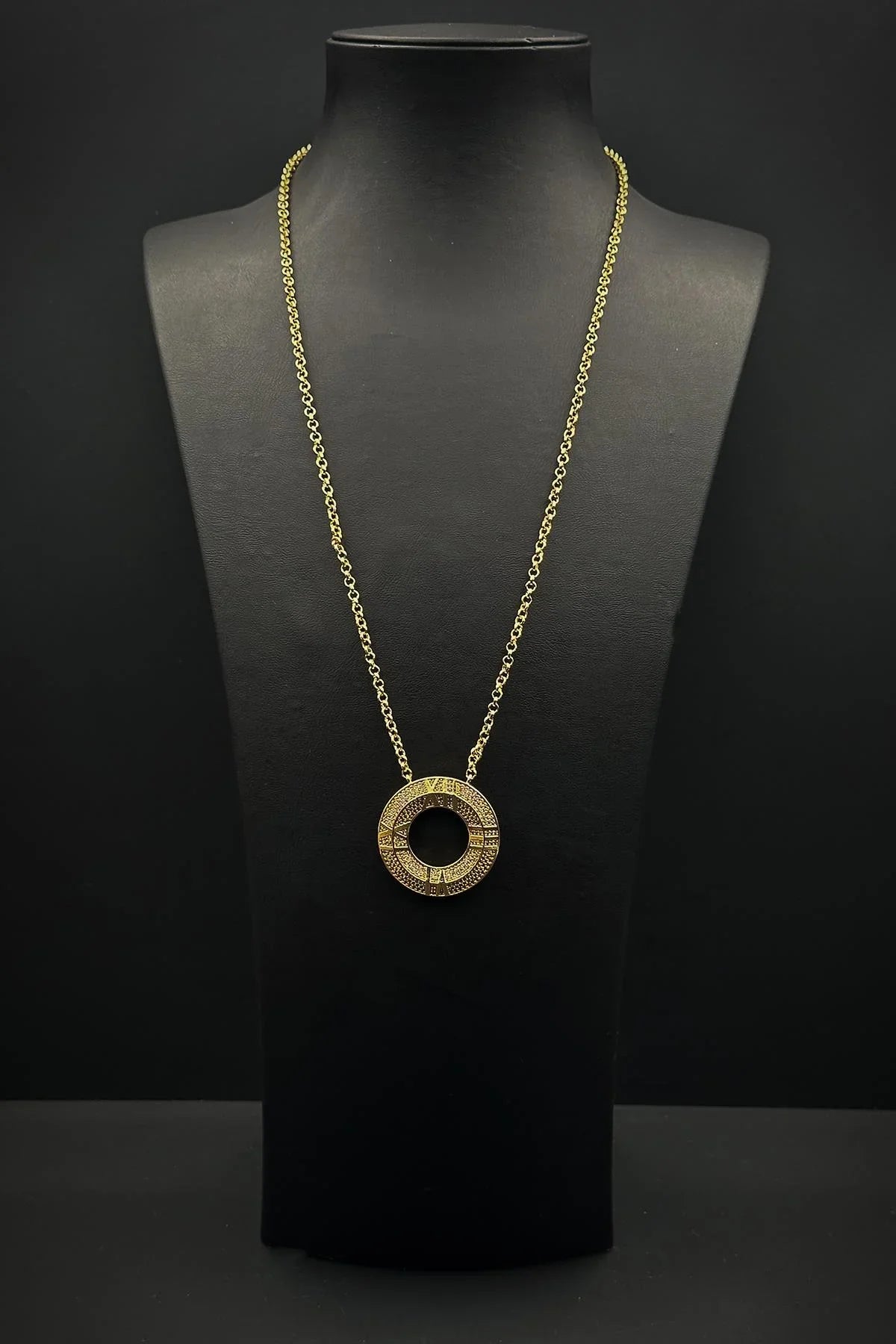 FRNCH Roma Rakamlı Zirkon Taşlı Altın Renk Kadın Kolye FRJ30895-995-G