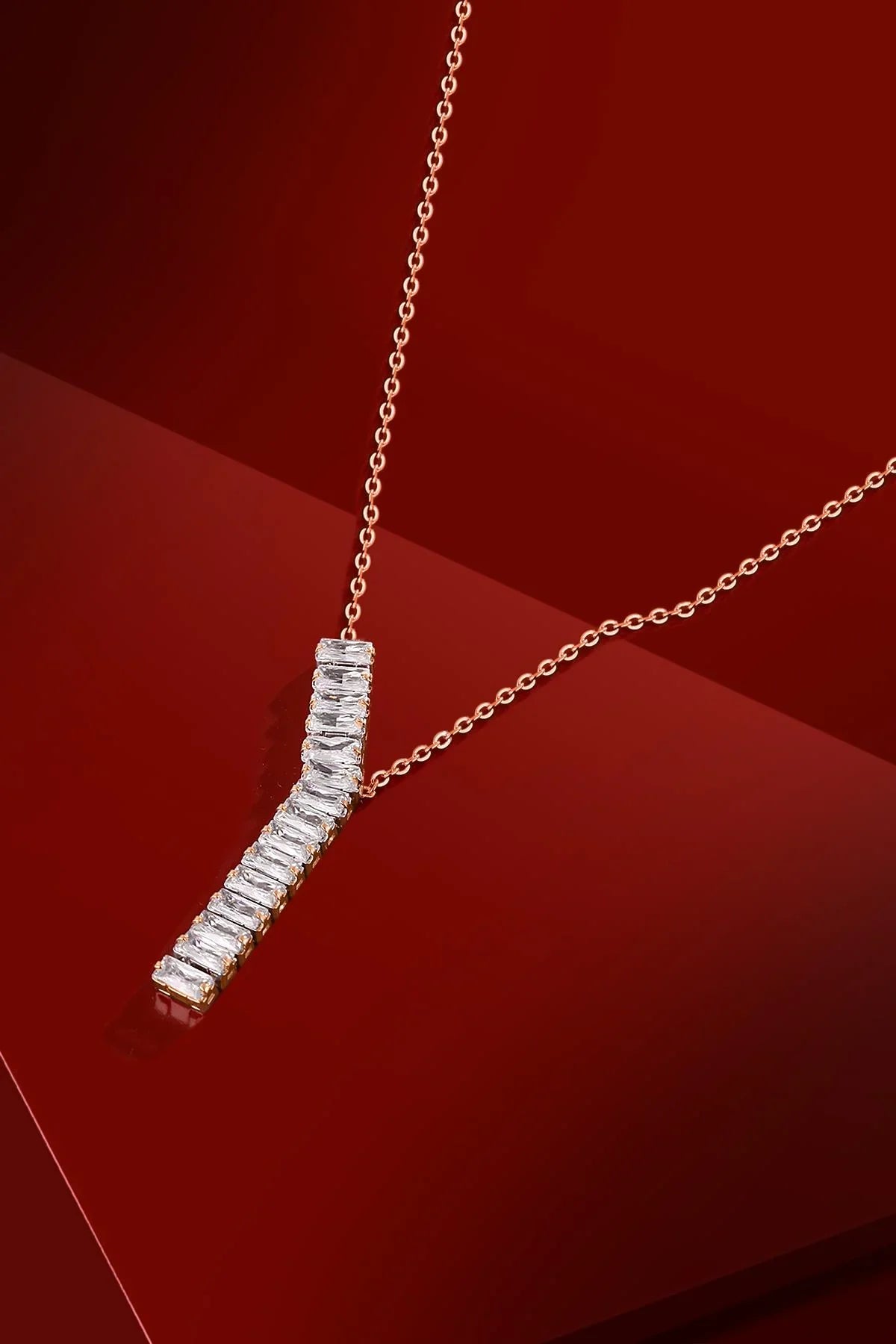 FRNCH Sıralı Zirkon Taşlı Kadın Kolye FRJ30422-522-C