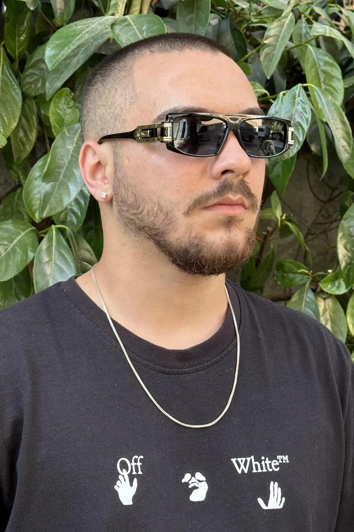 FRNCH Siyah Çerçeve Siyah Cam Dikdörtgen Model Erkek Güneş Gözlüğü FRG1071-171-SG