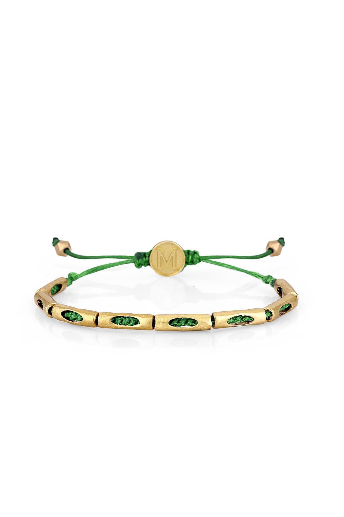FRNCH Snake Green Gold Bileklik