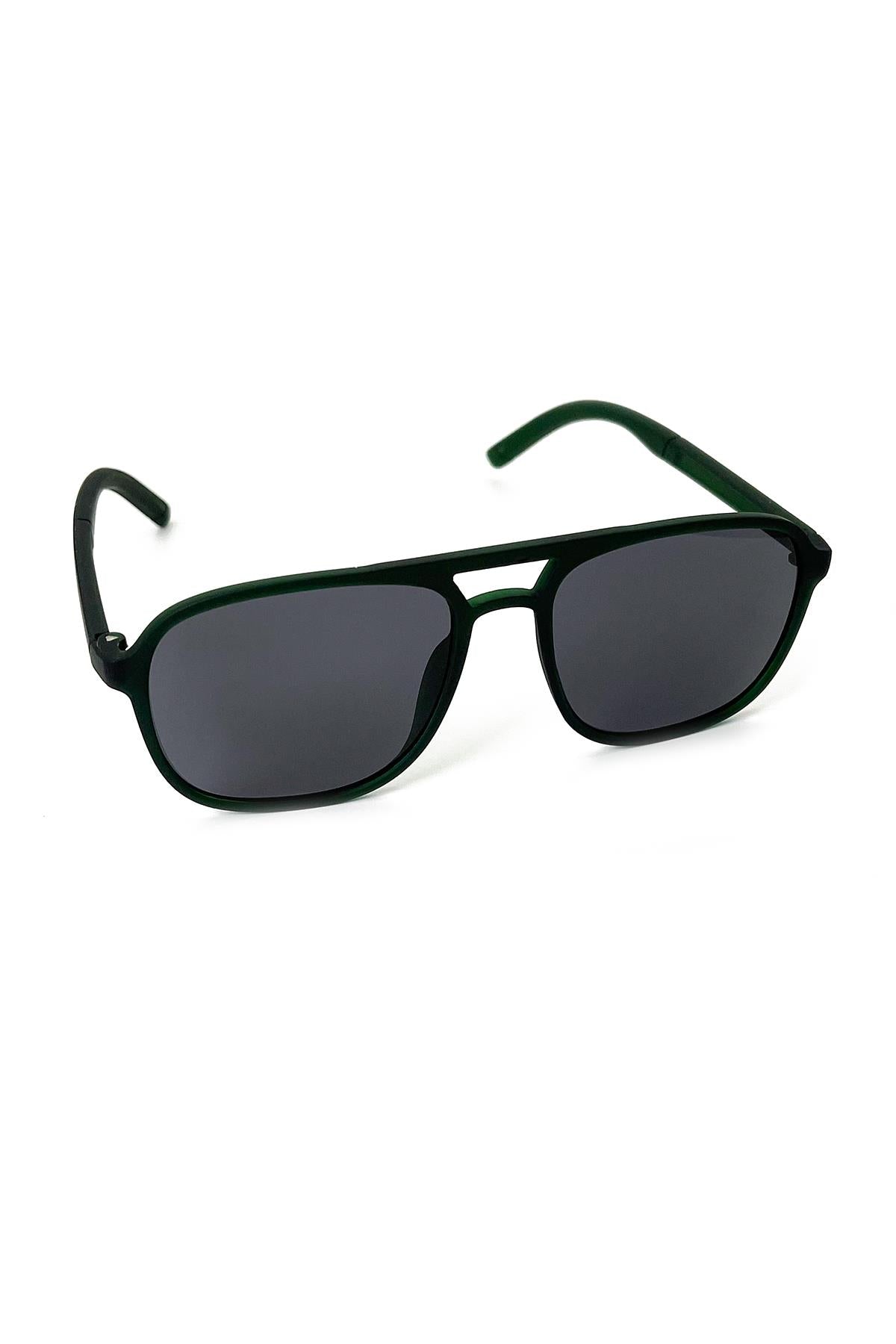 FRNCH Yeşil Çerçeve Mavi Cam Polarize Erkek Güneş Gözlüğü FRG1015-115-YM2