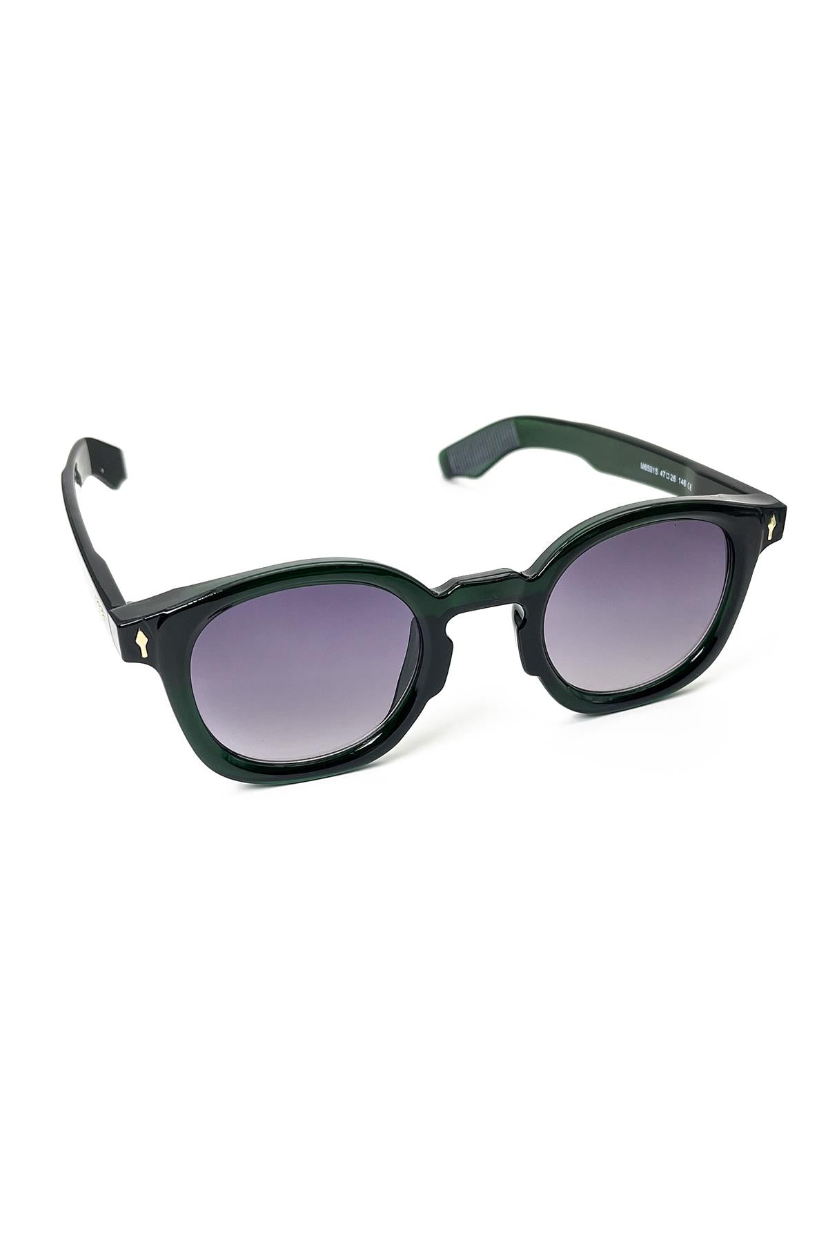 FRNCH Yeşil Çerçeve Mor Cam Oval Erkek Güneş Gözlüğü FRG1025-125-YM