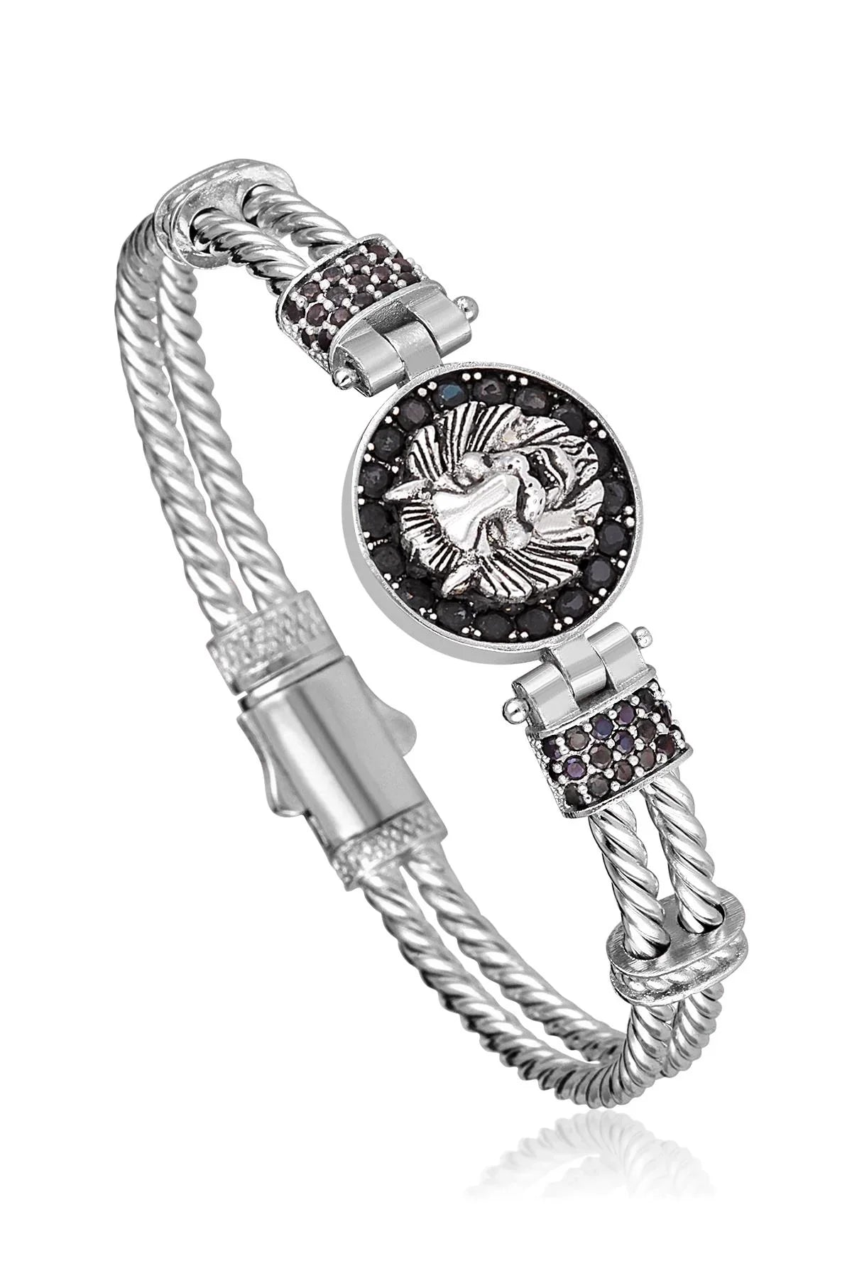 FRNCH TMJ11140-1240-A Aslan Figürlü Zirkon Bileklik
