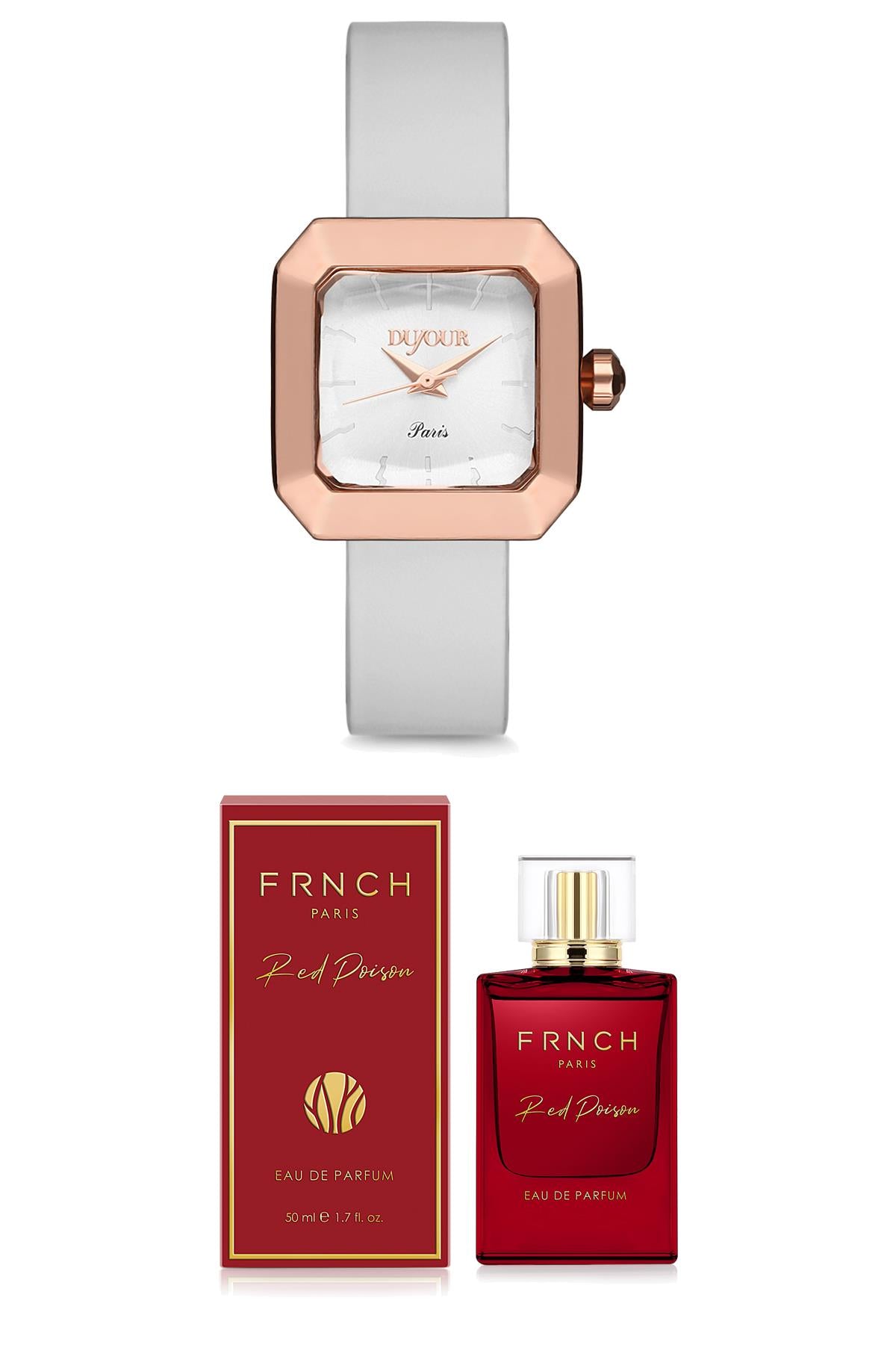DUJOUR DJPS31-01 Kadın Kol Saati / FRNCH Kadın 50 Ml Parfüm Hediyeli